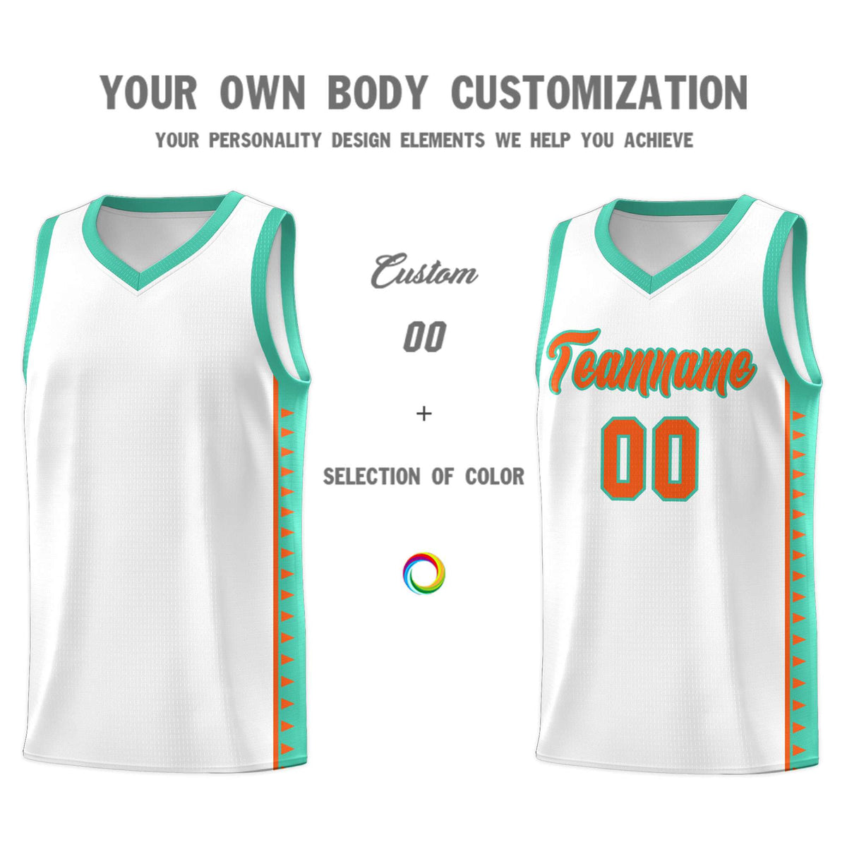 Custom White Bright Green Basketball Kits With Side Zigzag Pattern