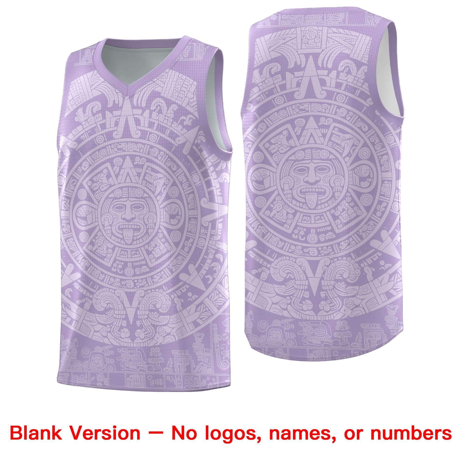 Custom Youth Basketball Jerseys White Aztec Sun Stone Personalized Uniform