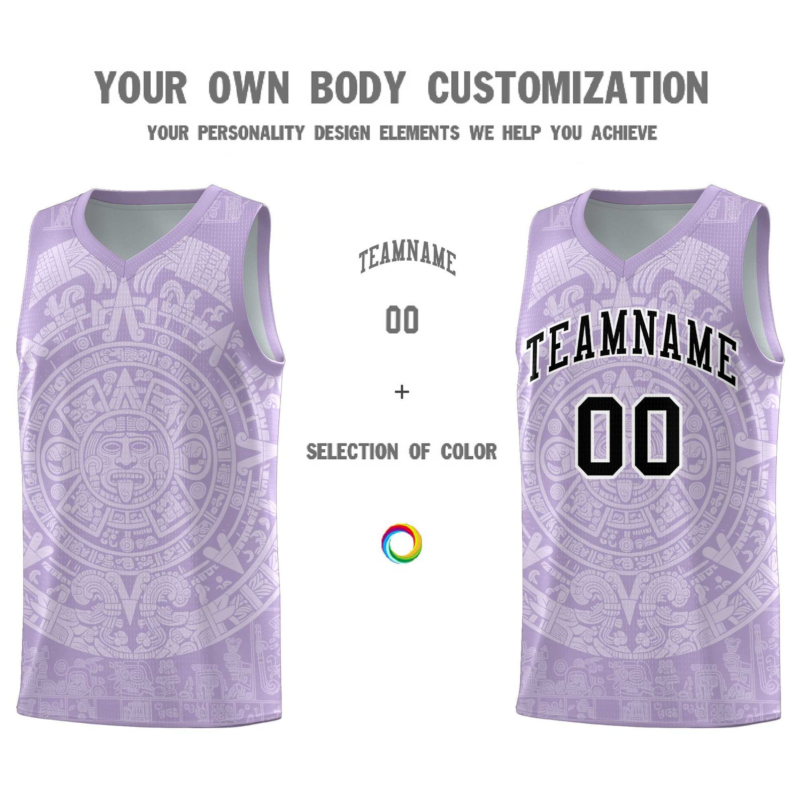 Custom Youth Basketball Jerseys White Aztec Sun Stone Personalized Uniform
