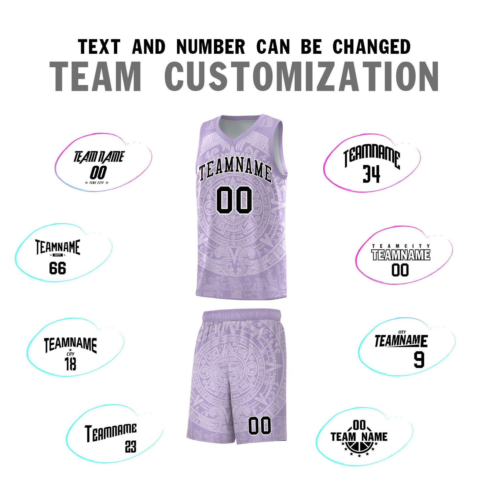 Custom Youth Basketball Jerseys White Aztec Sun Stone Personalized Uniform
