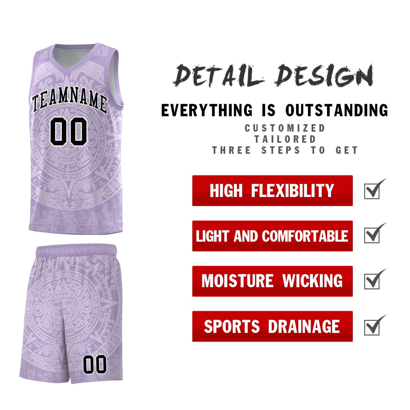 Custom Youth Basketball Jerseys White Aztec Sun Stone Personalized Uniform