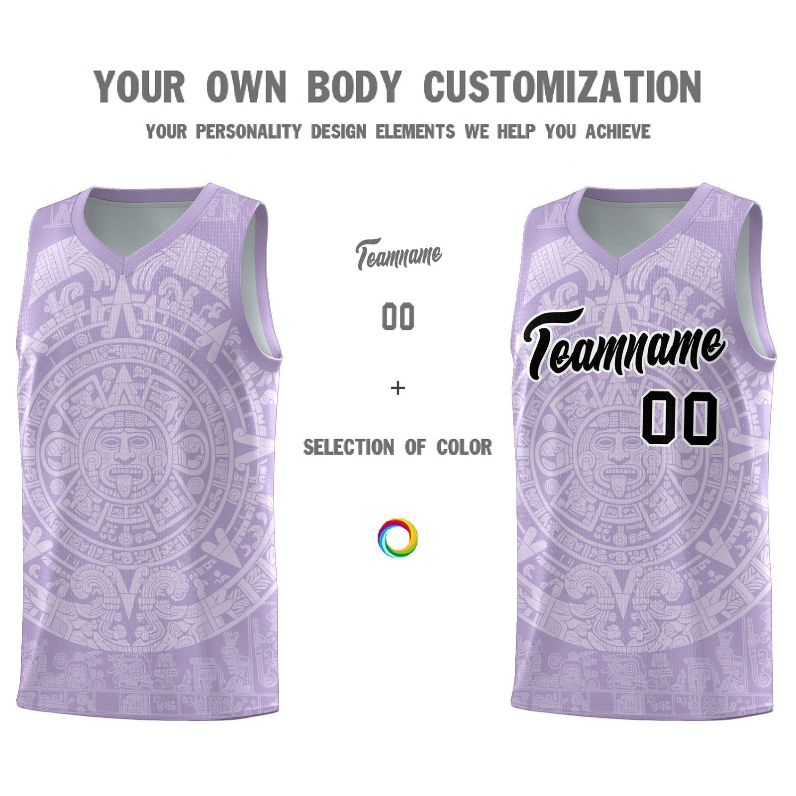 Custom Youth Basketball Jerseys White Aztec Sun Stone Personalized Uniform