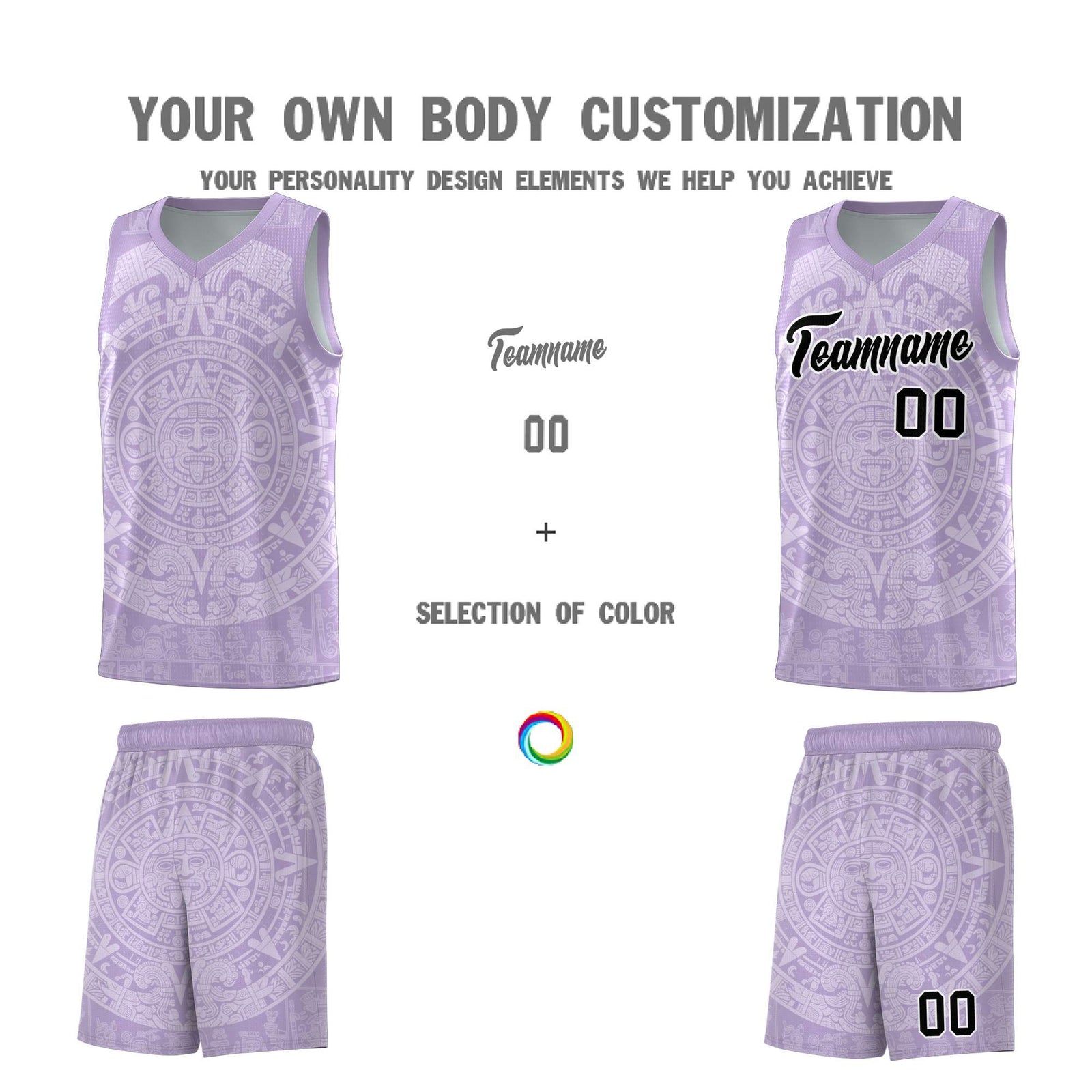 Custom Youth Basketball Jerseys White Aztec Sun Stone Personalized Uniform