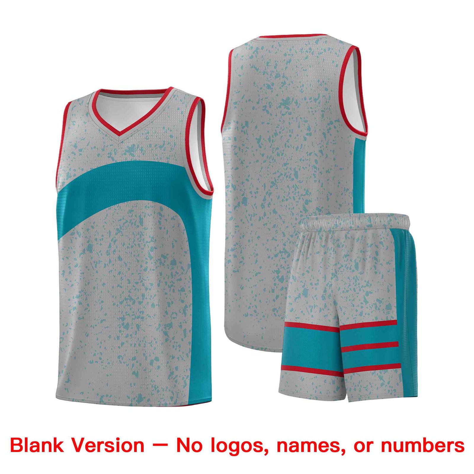 Custom Light Gray Aqua Dot Graffiti Pattern Irregular Team Names Sports Uniform Basketball Jersey