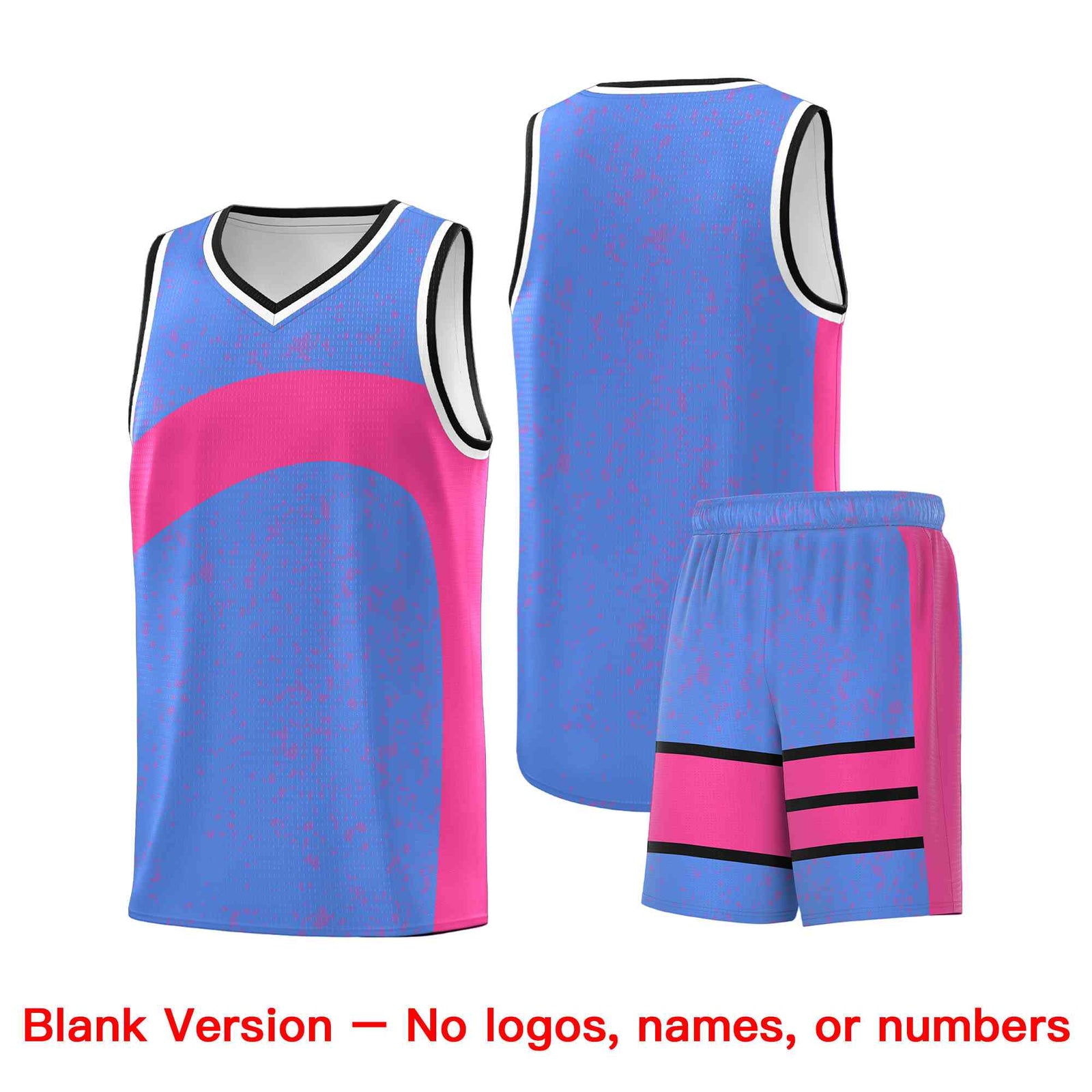 Custom Powder Blue Pink Dot Graffiti Pattern Irregular Team Names Sports Uniform Basketball Jersey