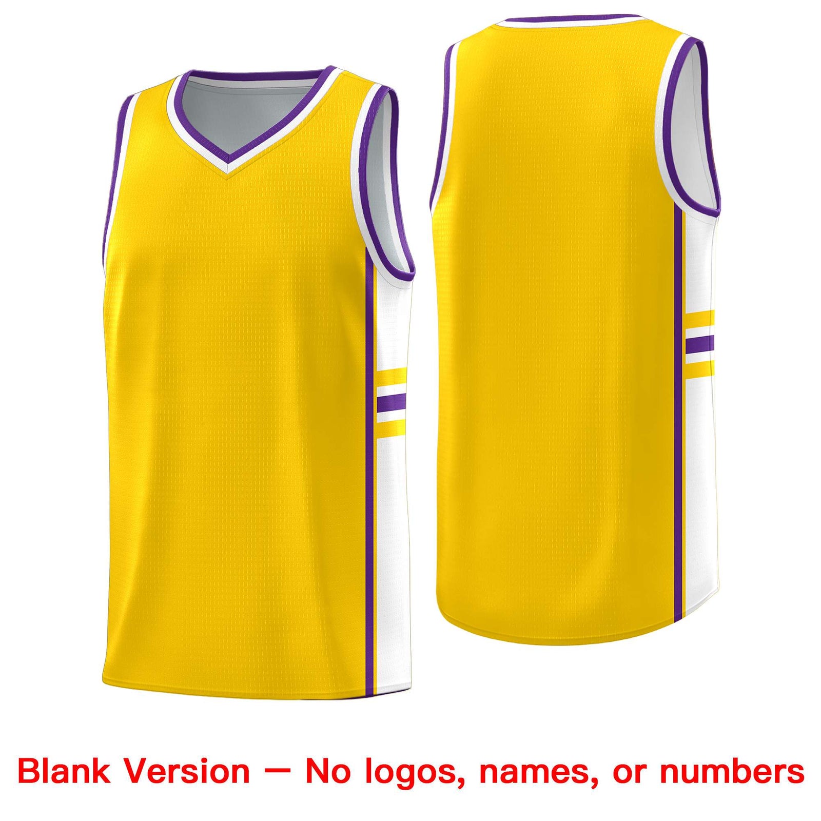 Custom Youth Basketball Jersey - Gold White Two-Tone Classic Varsity Uniform