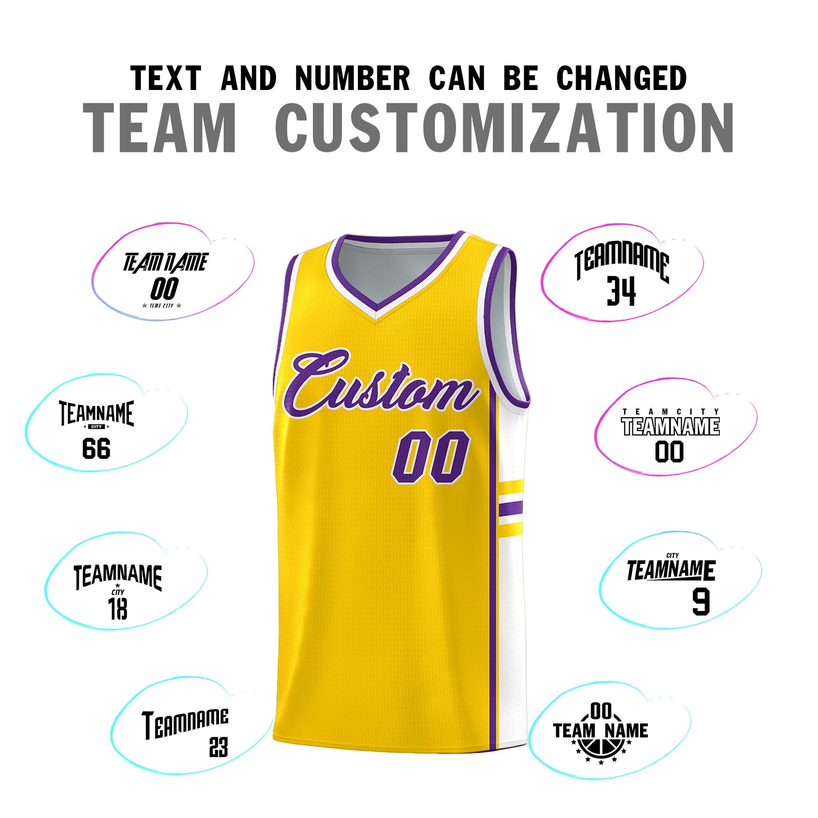 Custom Youth Basketball Jersey - Gold White Two-Tone Classic Varsity Uniform