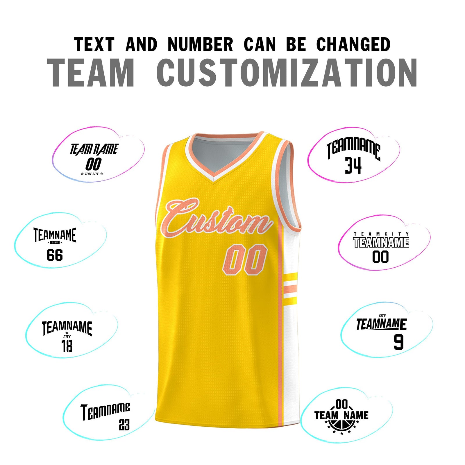 Custom Youth Basketball Jersey - Gold White Personalized Varsity Two-Tone Uniform