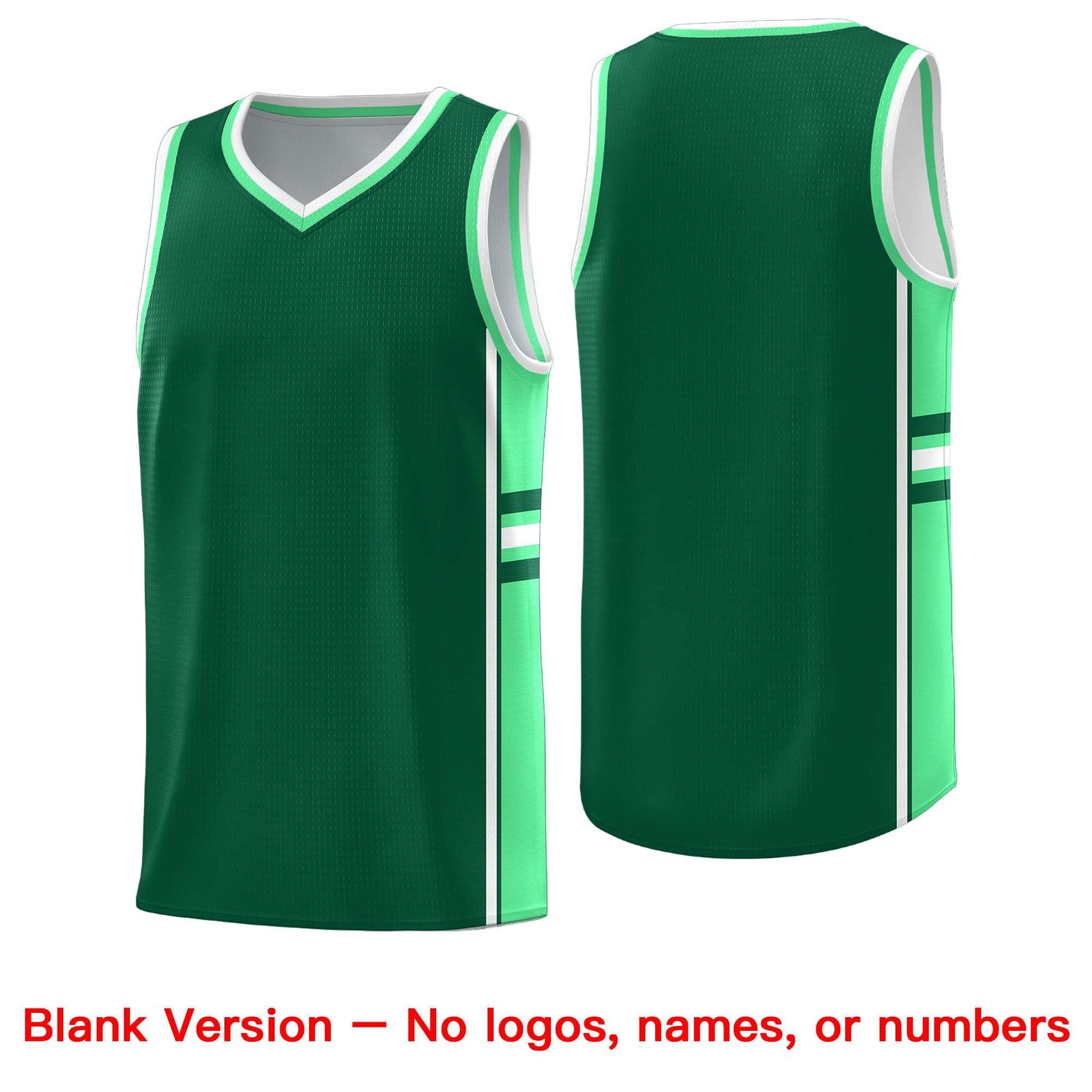 Custom Youth Basketball Jersey - Kelly Green Green Two-Tone Classic Varsity Uniform