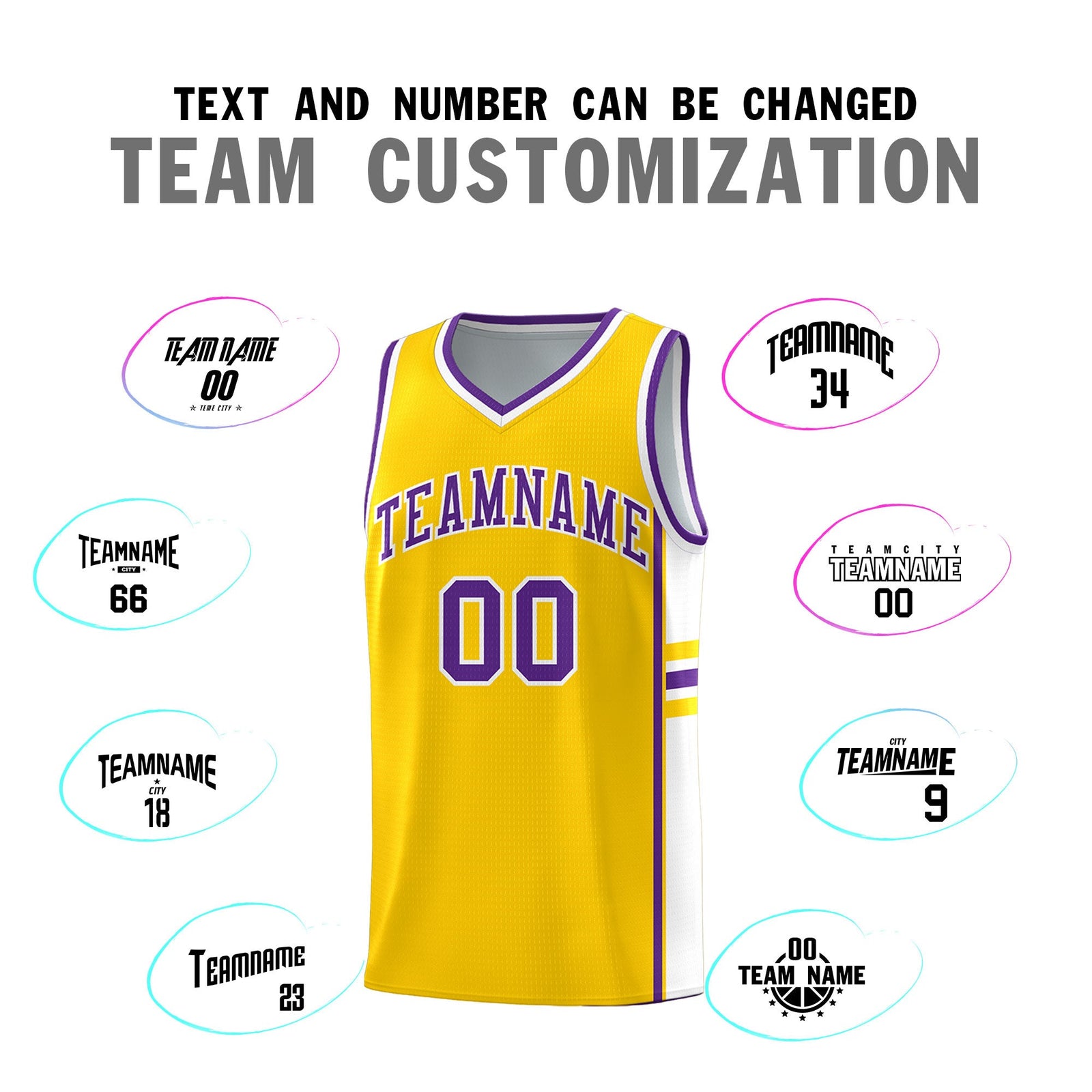 Custom Youth Basketball Jersey - Gold White Two-Tone Classic Varsity Uniform