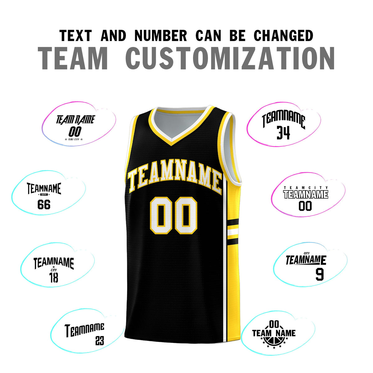 Custom Youth Basketball Jersey - Black Gold Two-Tone Varsity Jersey Set