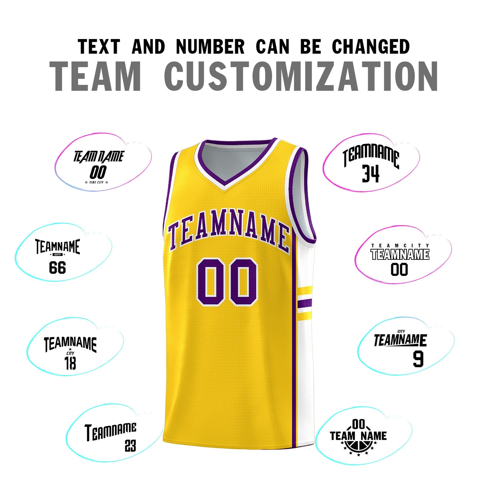 Custom Youth Basketball Jersey - Gold White Two-Tone Classic Varsity Uniform