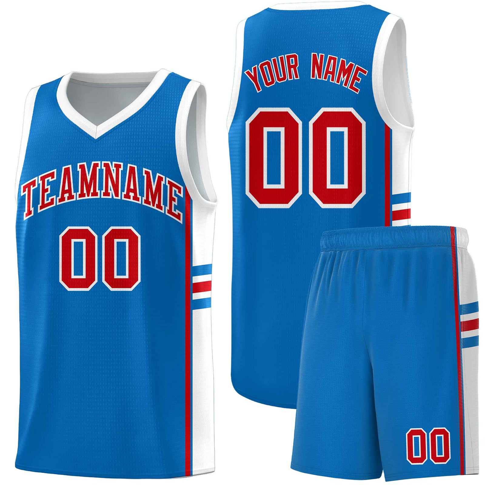 Custom Youth Basketball Jersey - Royal White Personalized Varsity Two-Tone Uniform