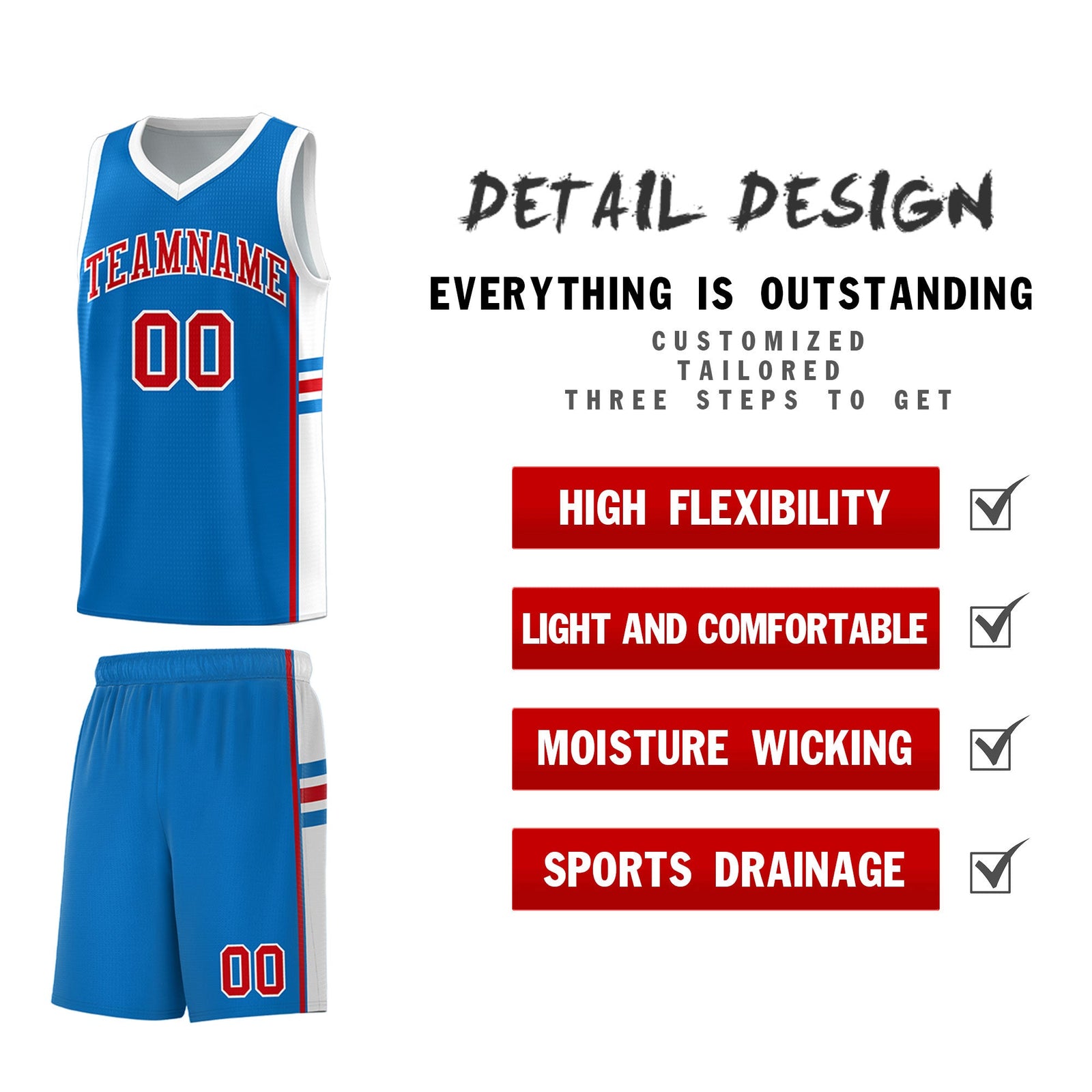 Custom Youth Basketball Jersey - Royal White Personalized Varsity Two-Tone Uniform