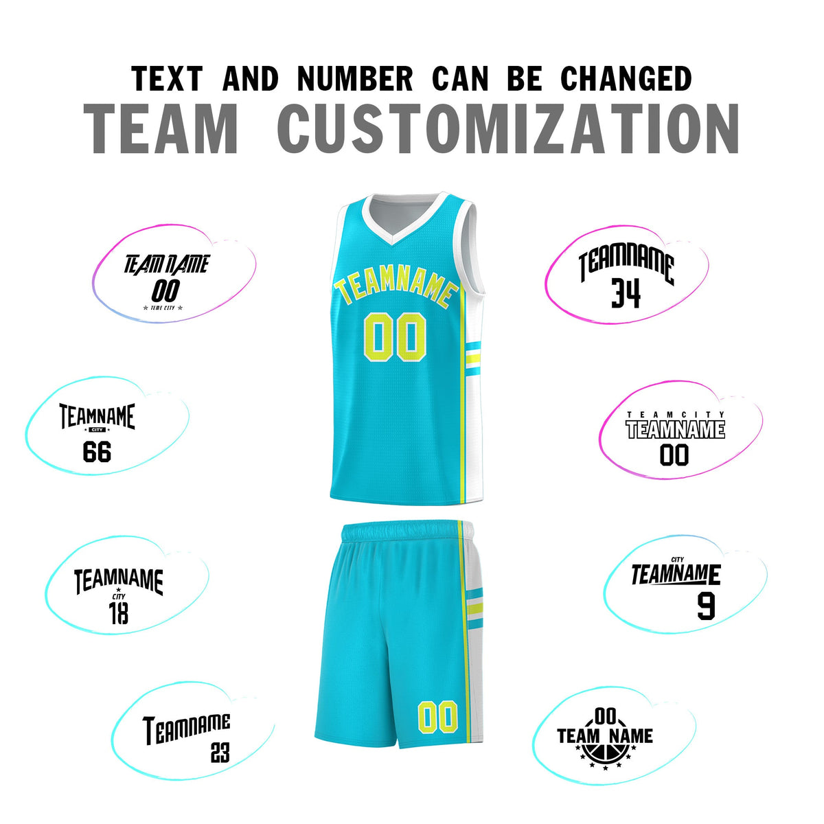 Custom Youth Basketball Jersey - Sky Blue White Personalized Varsity Two-Tone Uniform