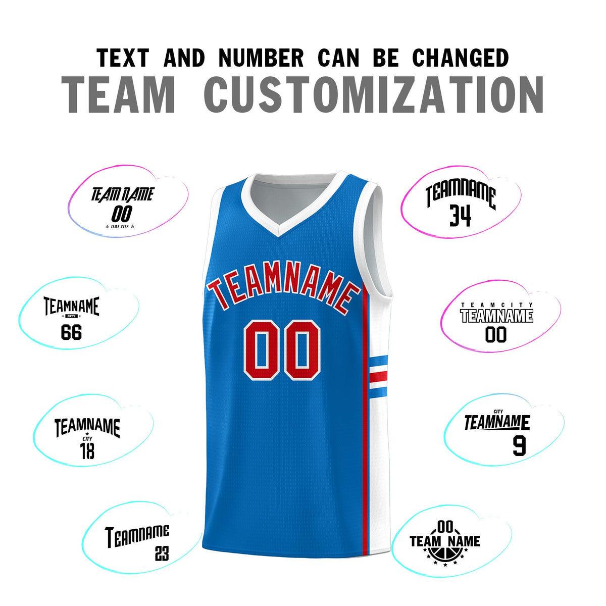 Custom Youth Basketball Jersey - Royal White Personalized Varsity Two-Tone Uniform