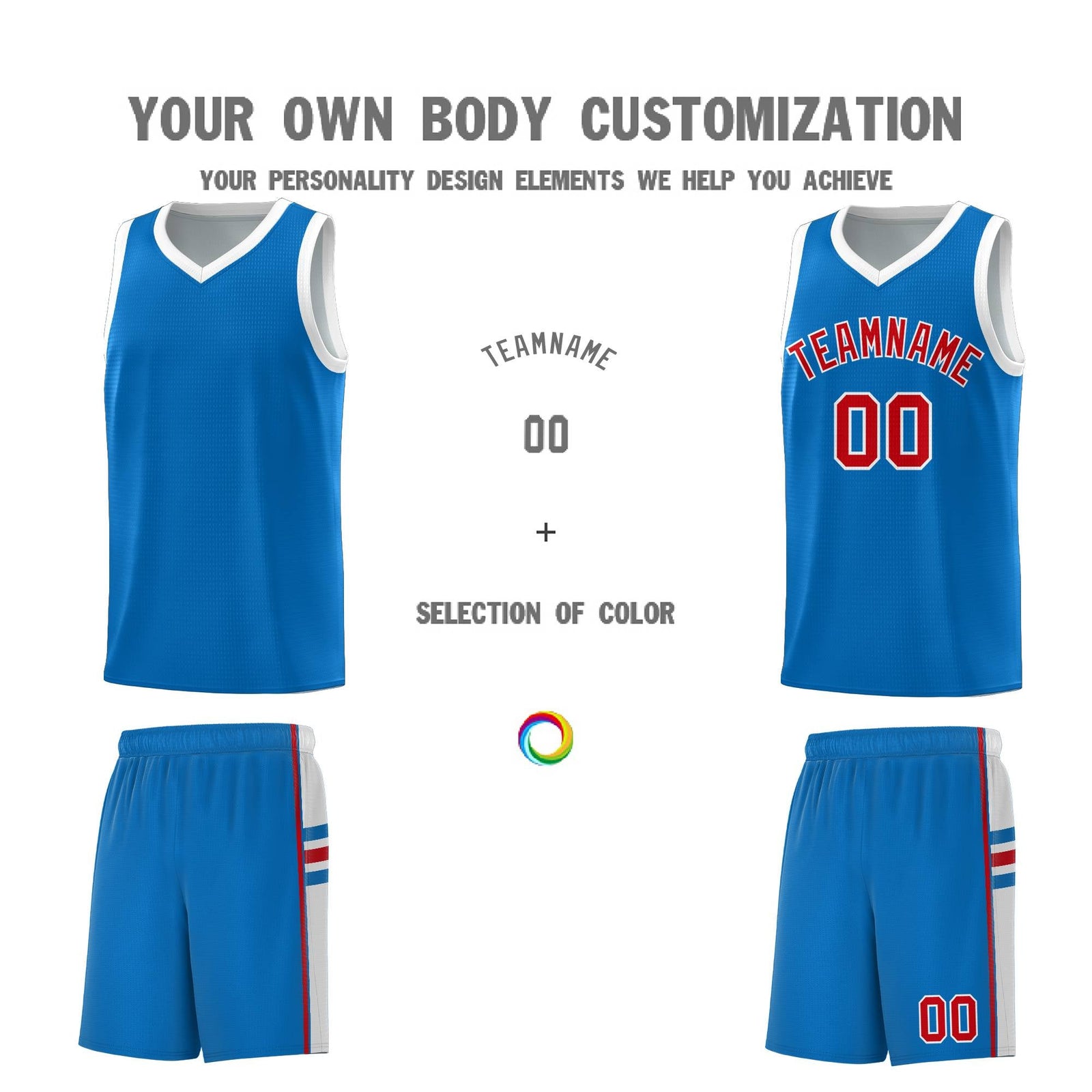 Custom Youth Basketball Jersey - Royal White Personalized Varsity Two-Tone Uniform