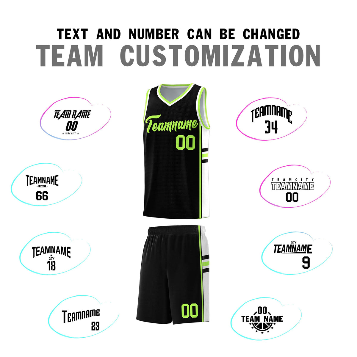 Custom Youth Basketball Jersey - Black White Two-Tone Classic Varsity Uniform