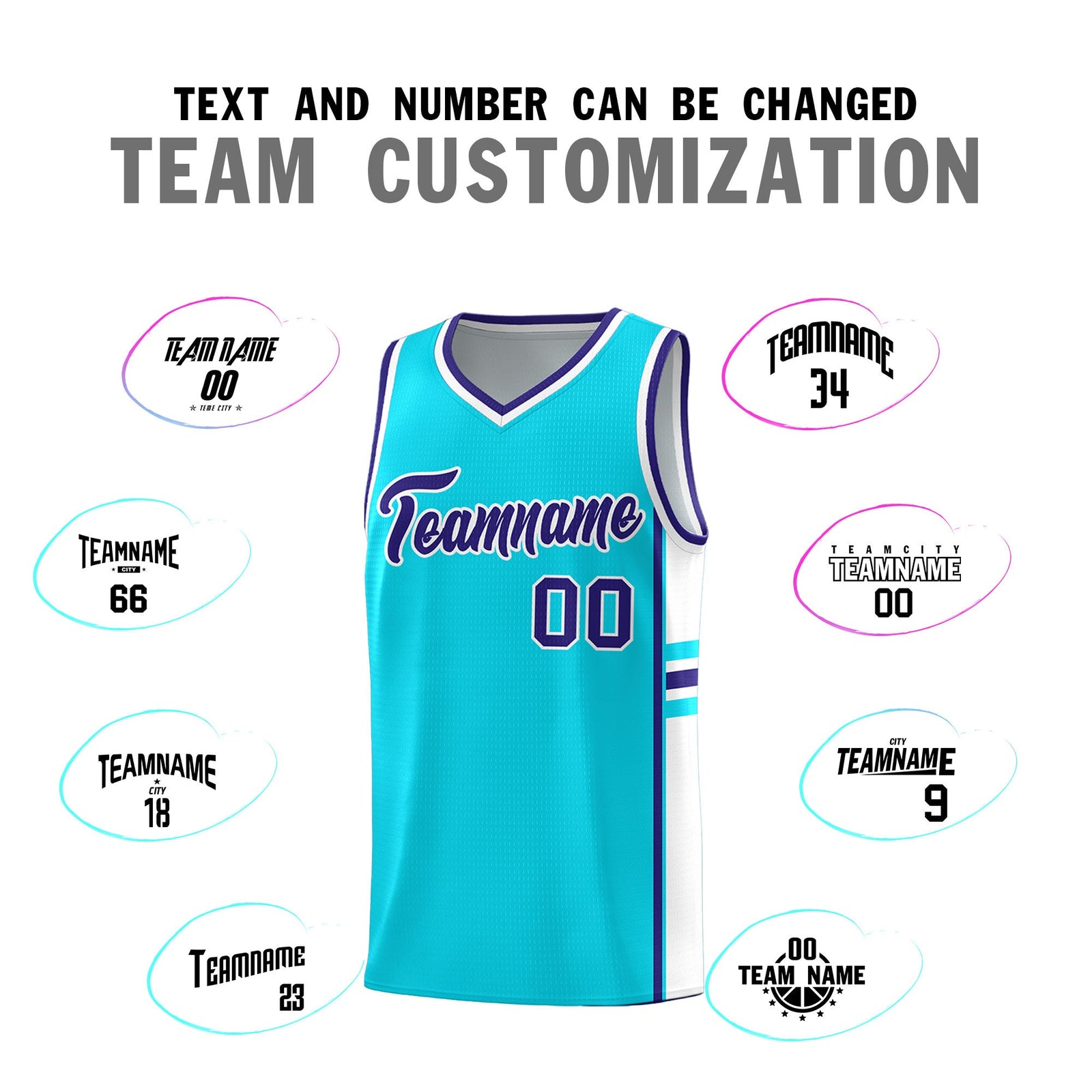 Custom Youth Basketball Jersey - Sky Blue White Two-Tone Classic Varsity Uniform