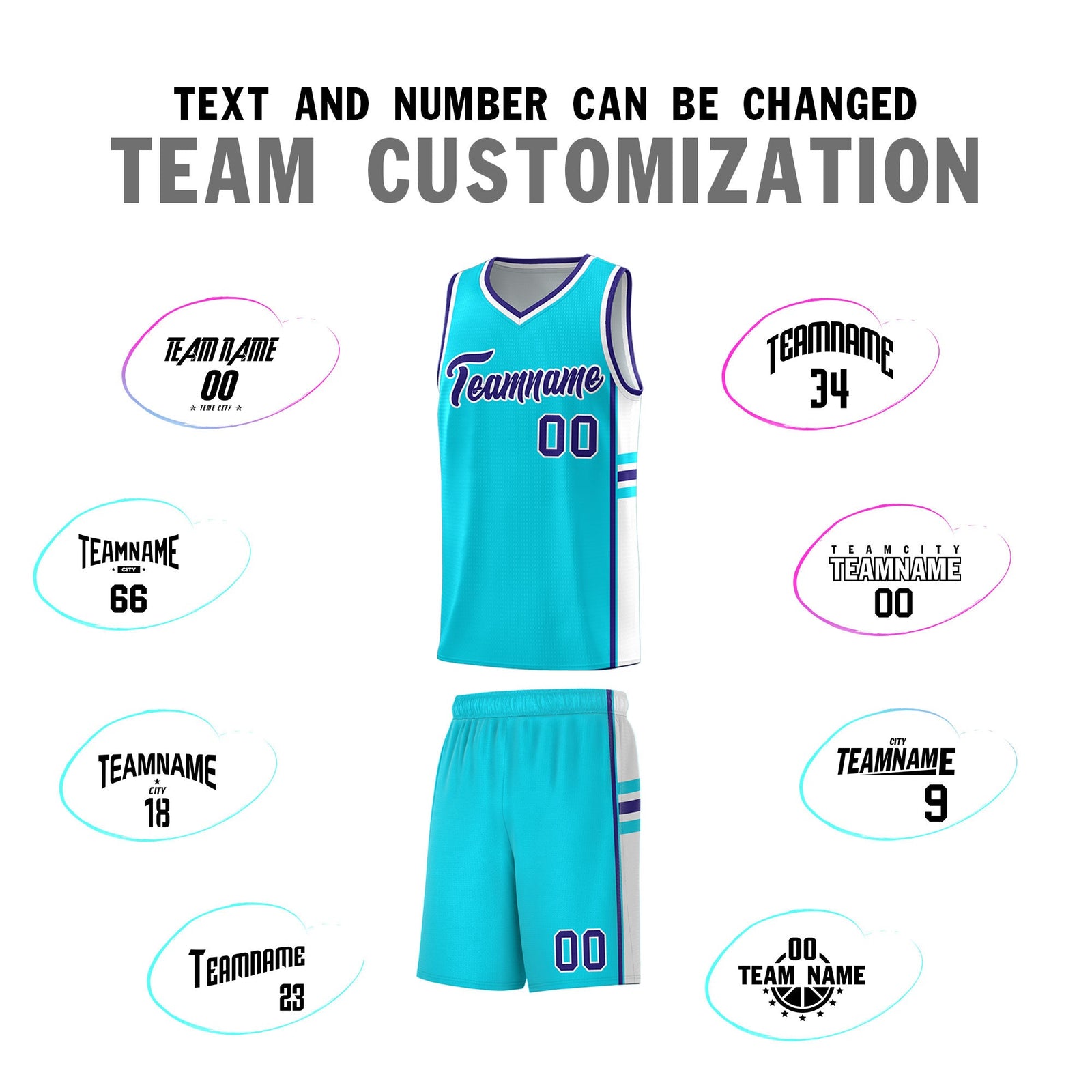 Custom Youth Basketball Jersey - Sky Blue White Two-Tone Classic Varsity Uniform