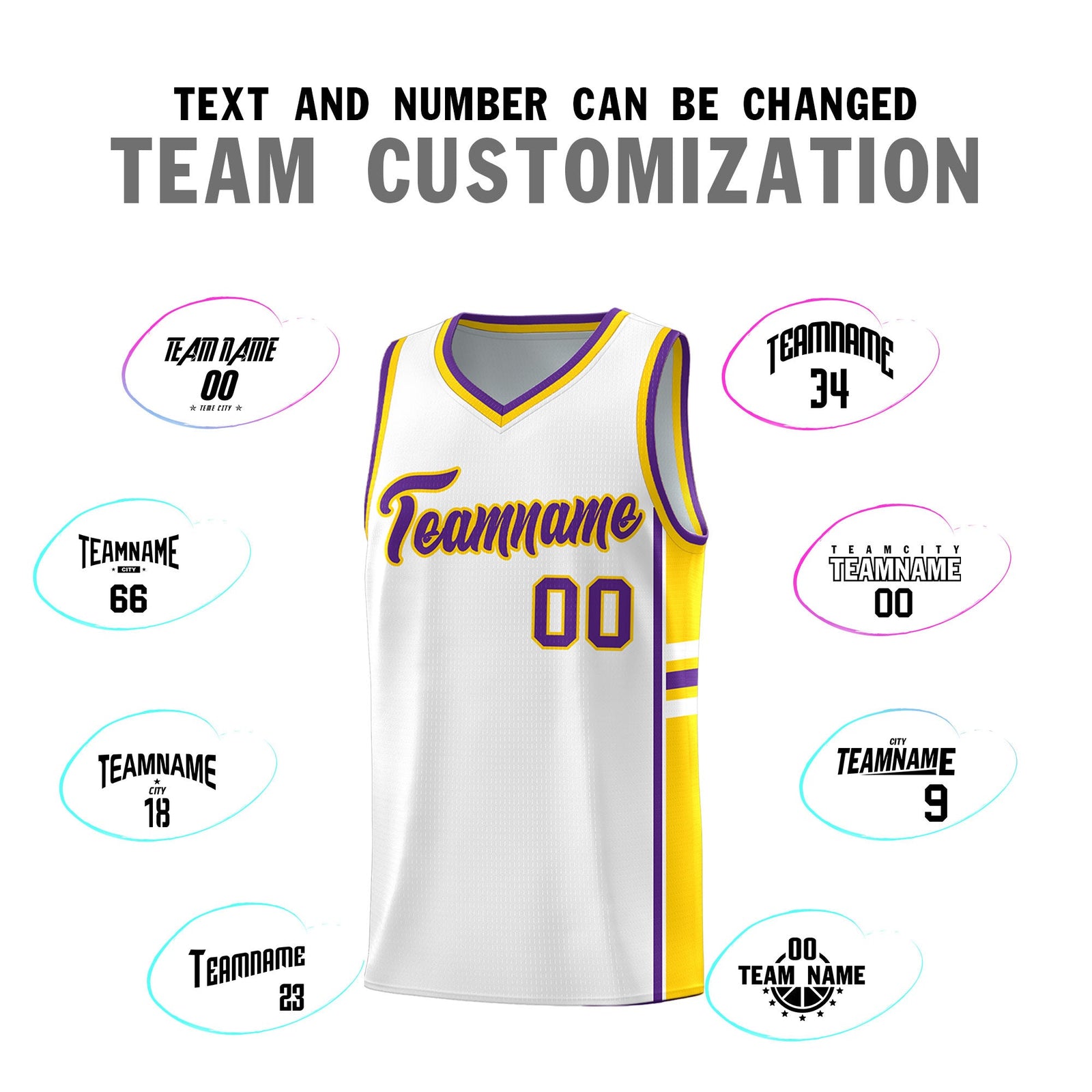Custom Youth Basketball Jersey - White Gold Personalized Varsity Two-Tone Uniform
