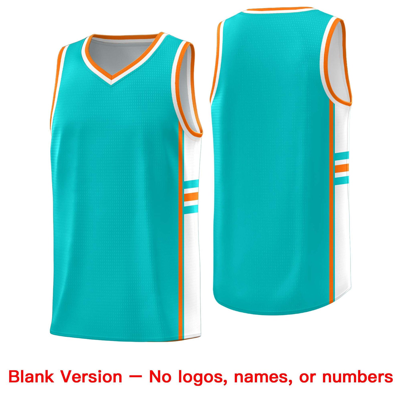 Custom Youth Basketball Jersey - Aqua White Two-Tone Classic Varsity Uniform