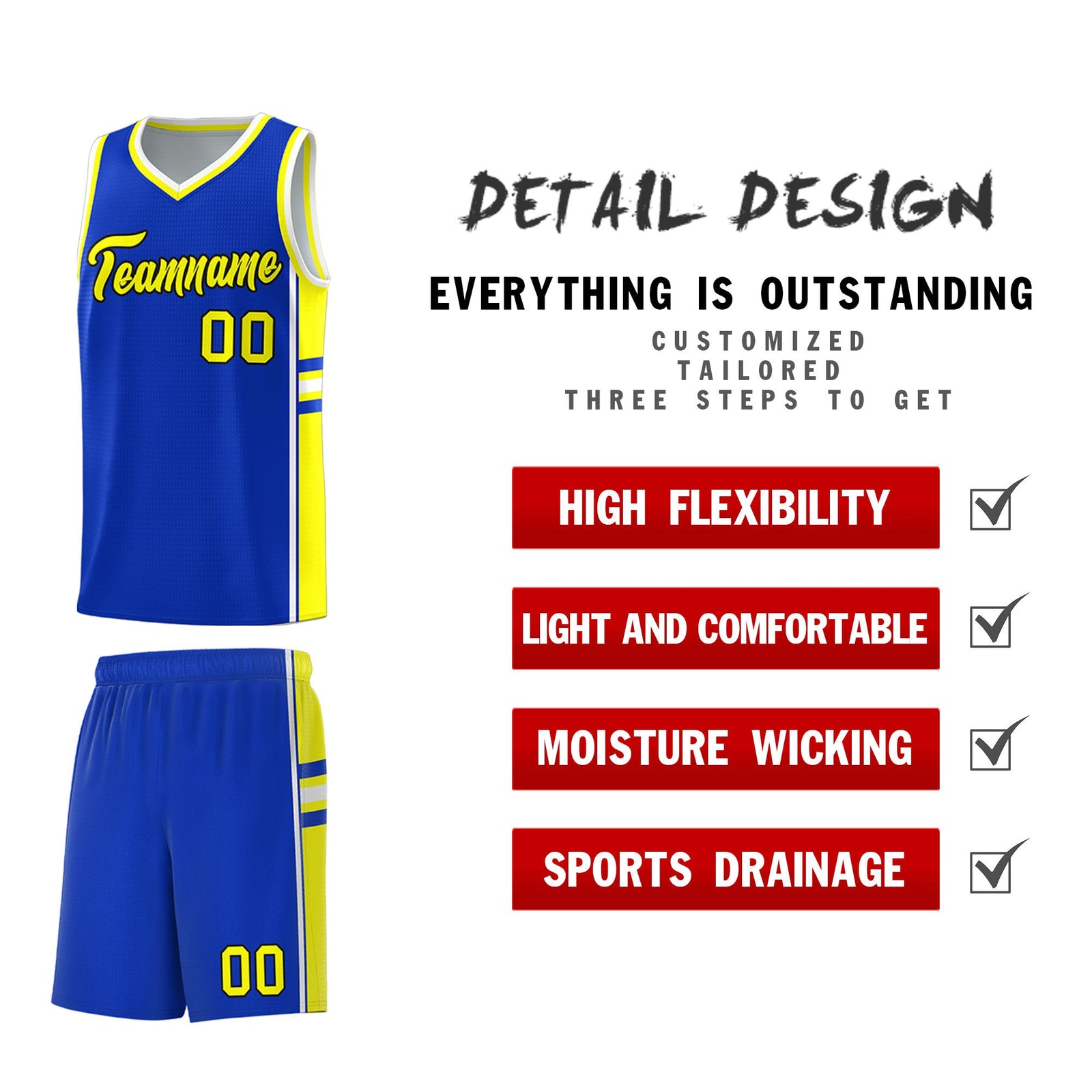 Custom Youth Basketball Jersey - Royal Fluorescent Yellow Two-Tone Classic Varsity Uniform
