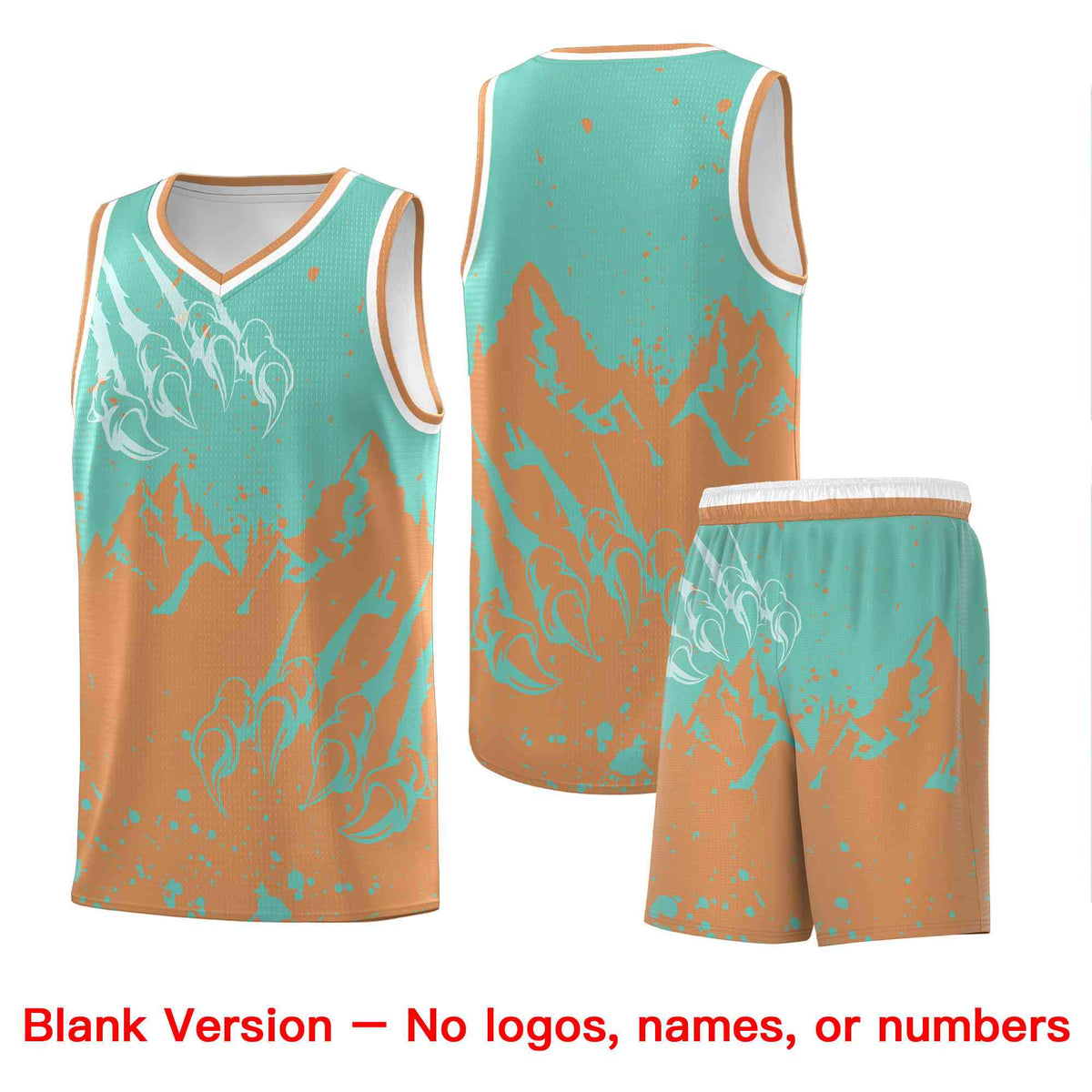 Custom Bright Green Buckskin Brown Snow Mountain Beast Pattern Sports Uniform Basketball Jersey