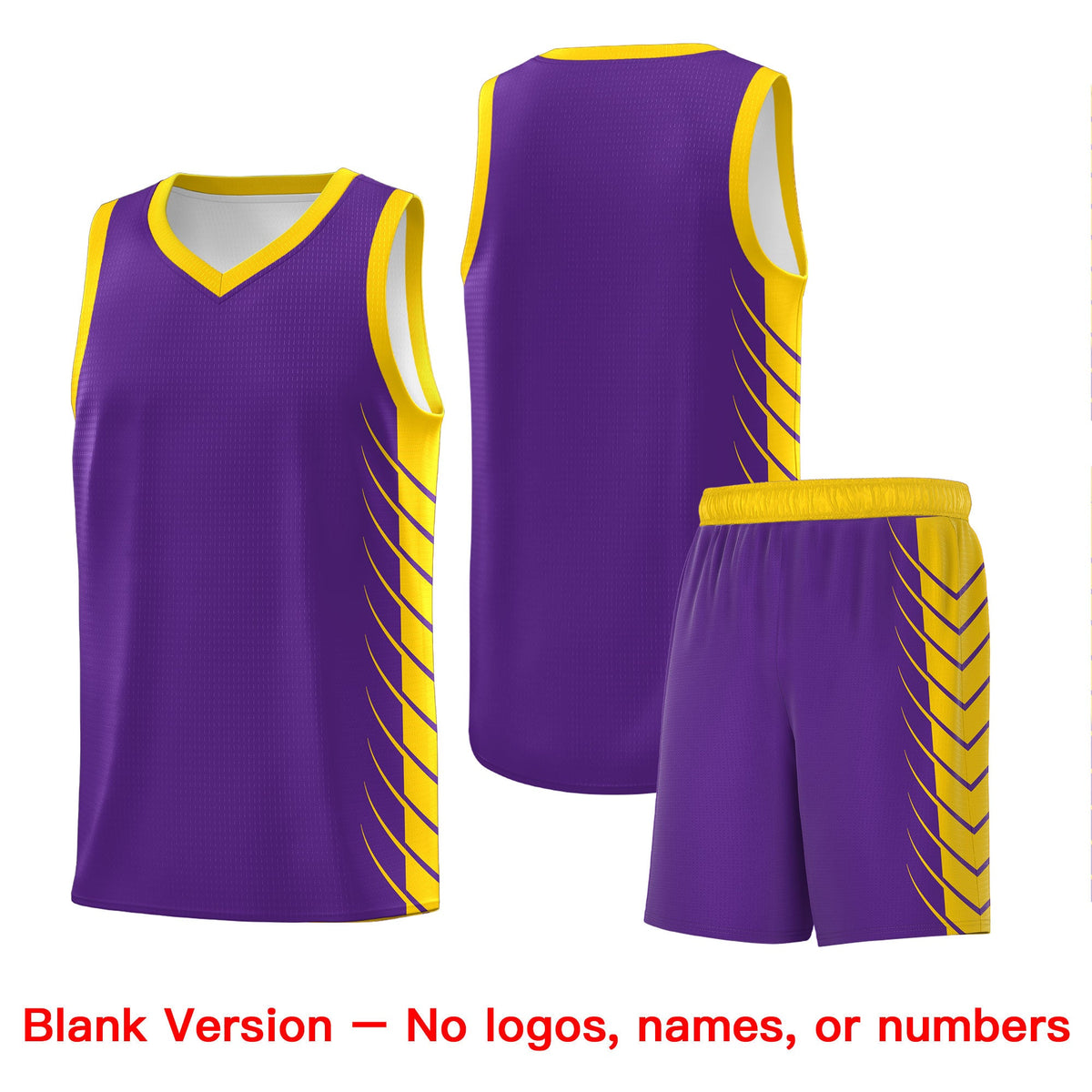 Custom Purple Gold Personalized Side Symmetrical Line Pattern Sports Uniform Basketball Jersey| KXKSHOP
