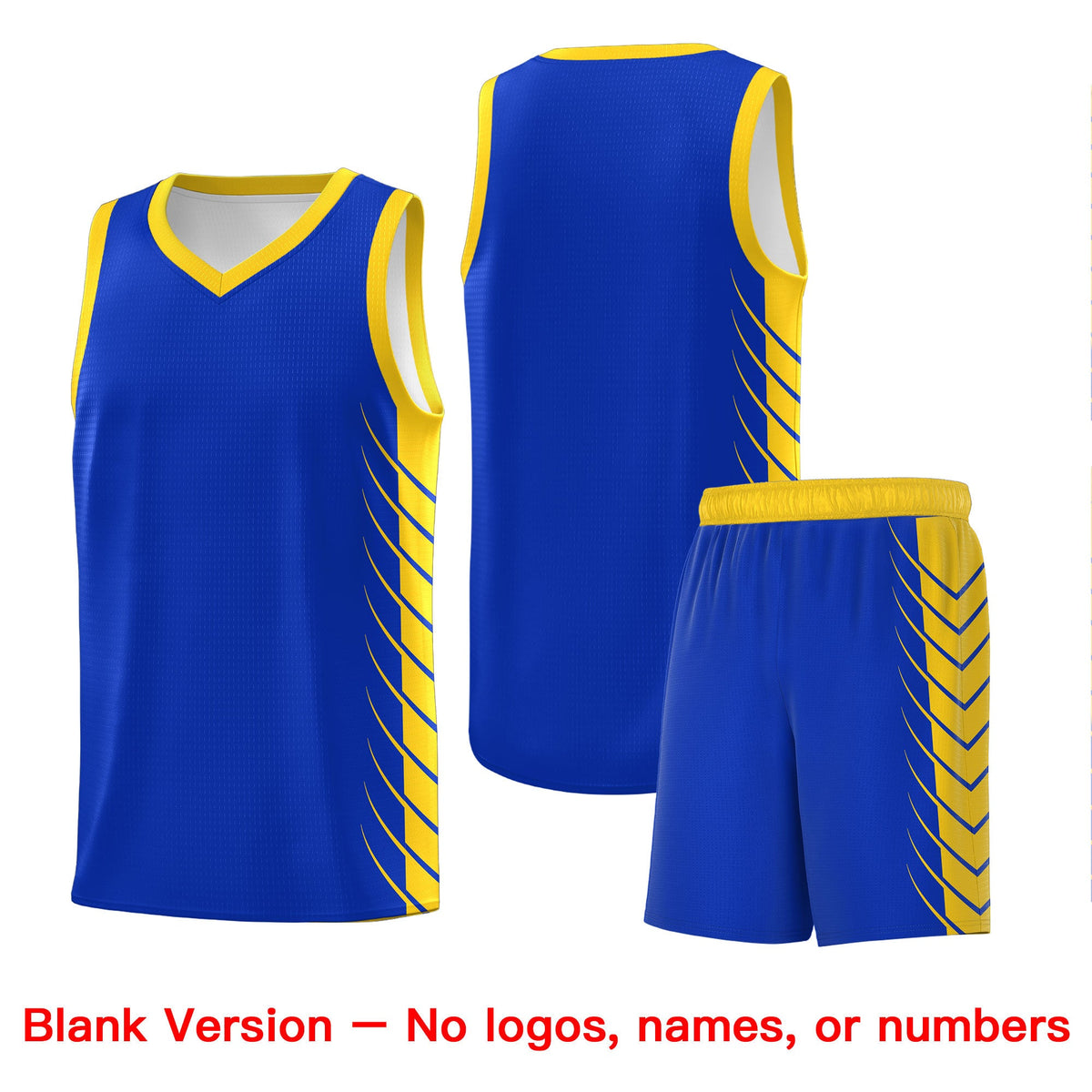 Custom Royal Gold Personalized Side Symmetrical Line Pattern Sports Uniform Basketball Jersey| KXKSHOP