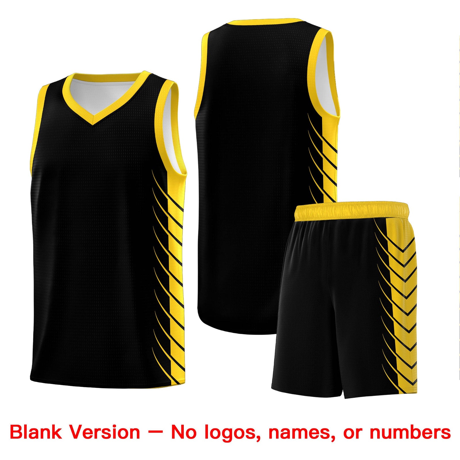 Custom Black Gold Personalized Side Symmetrical Line Pattern Sports Uniform Basketball Jersey| KXKSHOP