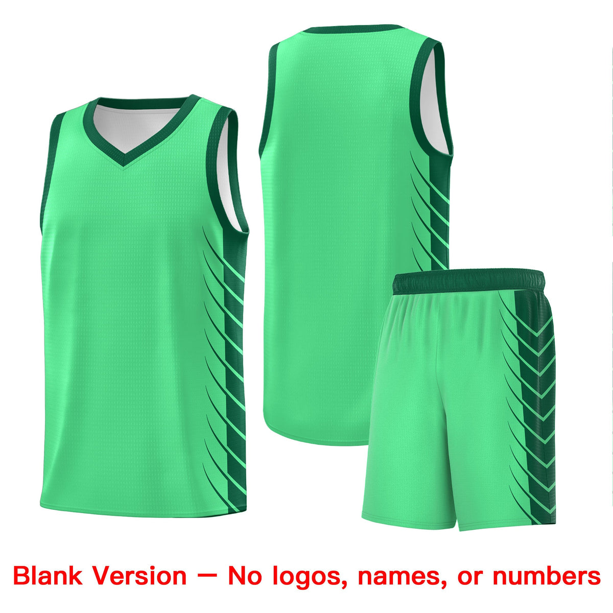 Custom Green Kelly Green Personalized Side Symmetrical Line Pattern Sports Uniform Basketball Jersey| KXKSHOP