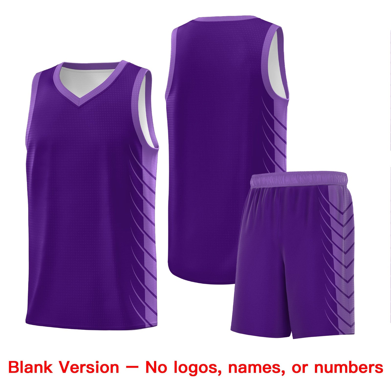 Custom Purple Light Purple Personalized Side Symmetrical Line Pattern Sports Uniform Basketball Jersey| KXKSHOP