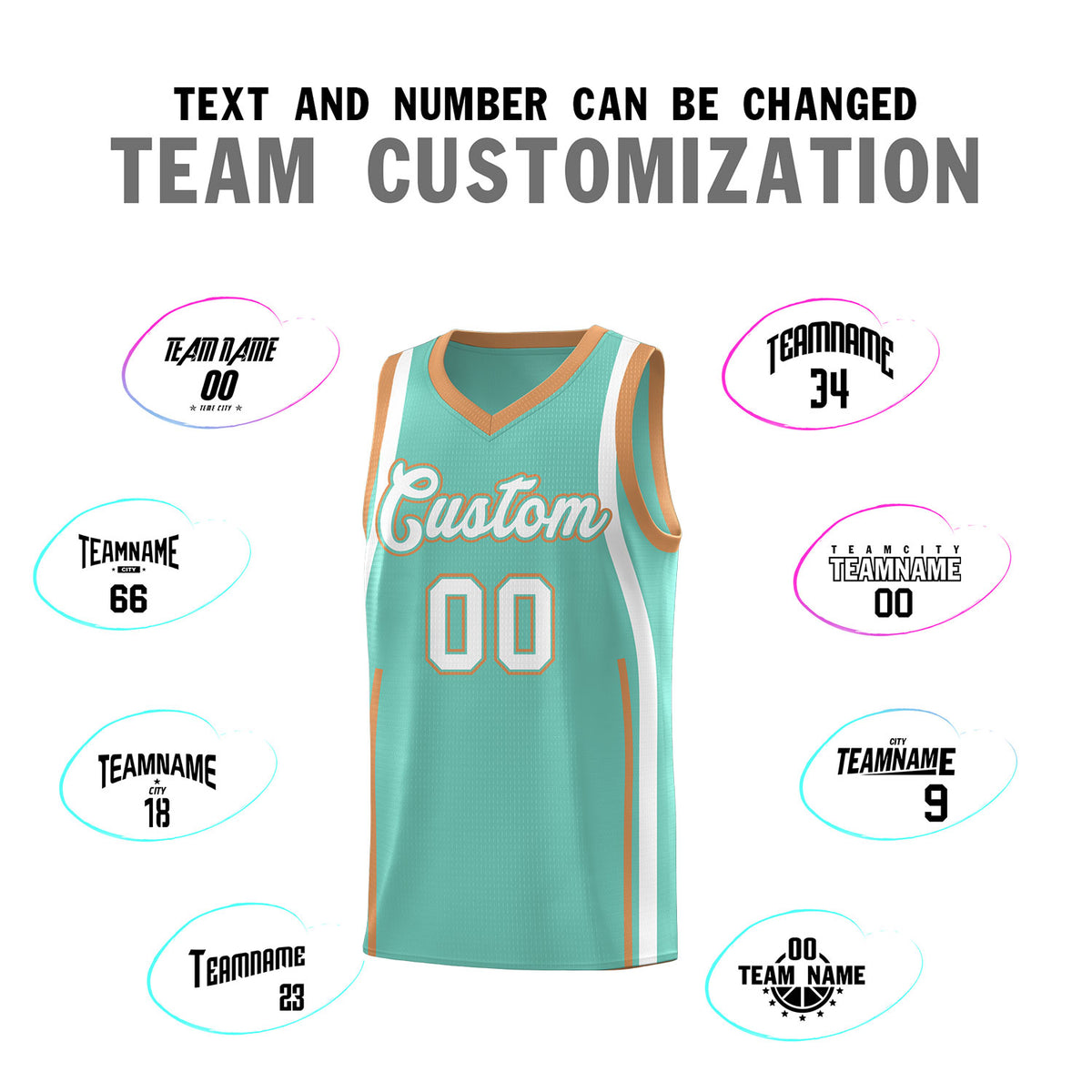 Custom Bright Green Buckskin Brown AND White Basketball Jersey