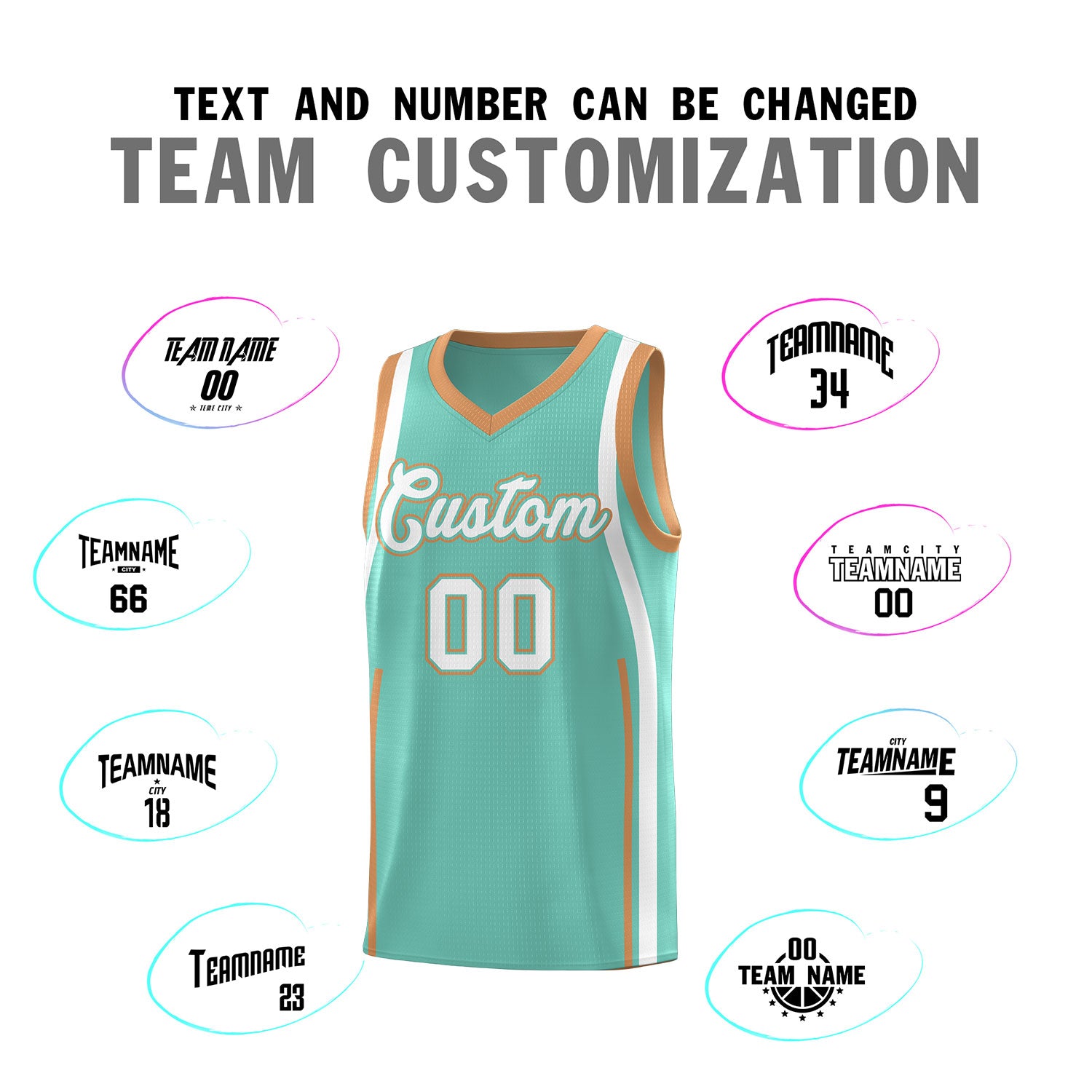 Custom Bright Green Buckskin Brown AND White Basketball Jersey