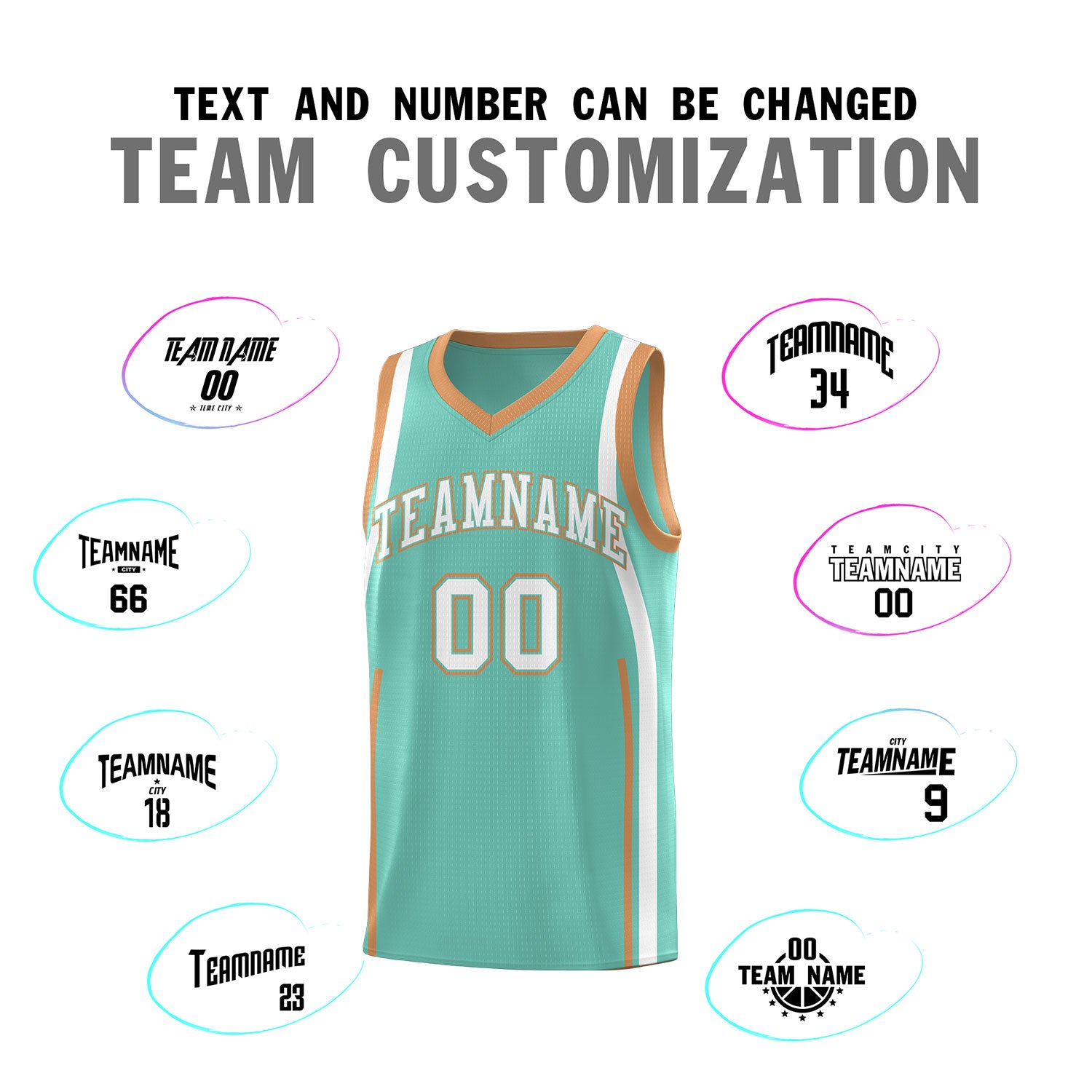 Custom Bright Green Buckskin Brown-White Ribbon Pattern Basketball Kits