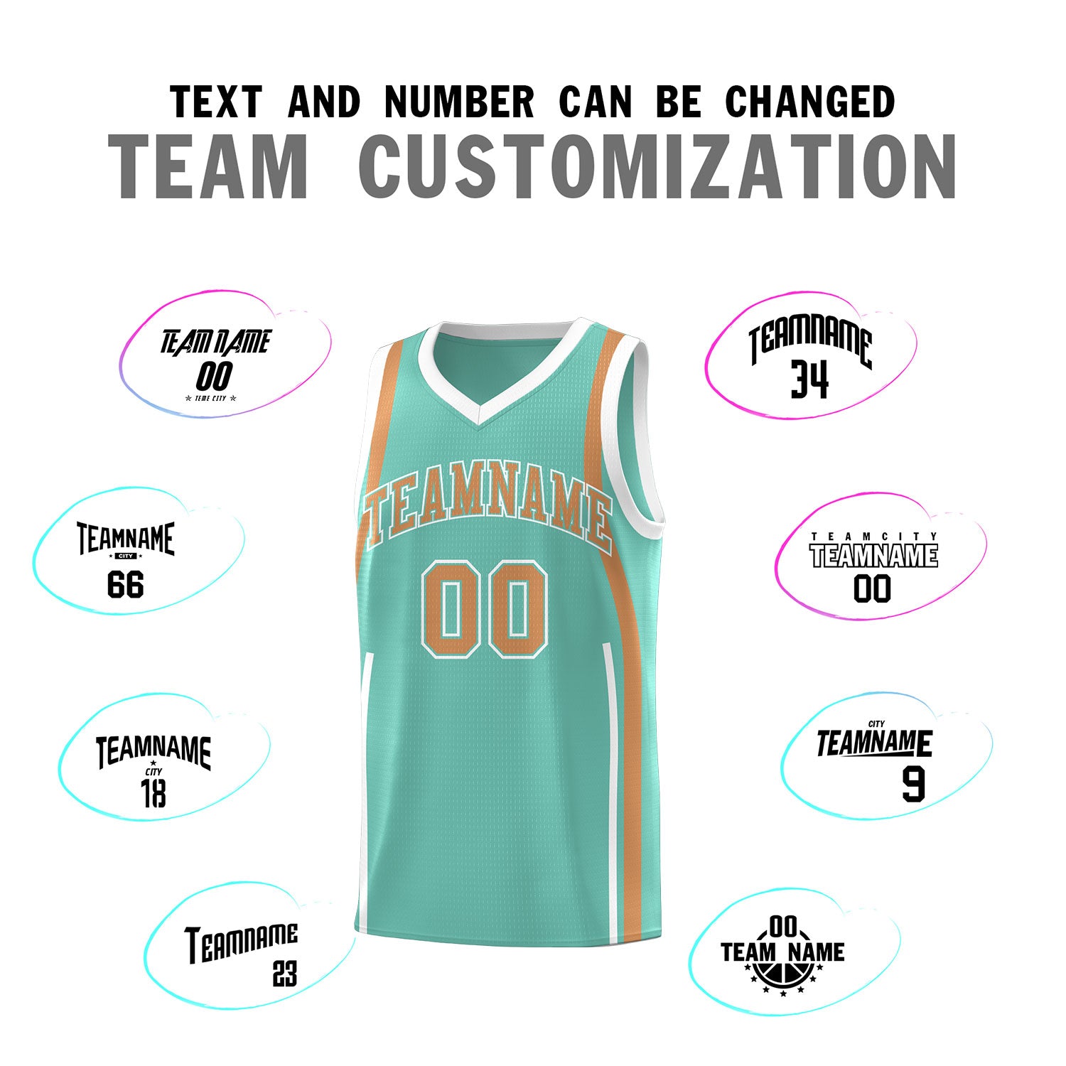 Custom Bright Green Buckskin Brown-White Ribbon Pattern Basketball Kits