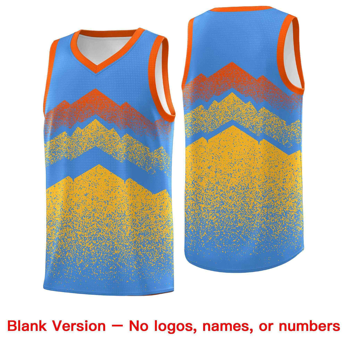 Personalized Youth Basketball Jerseys   Powder Blue Khaki Gradient Mountain Design Uniforms