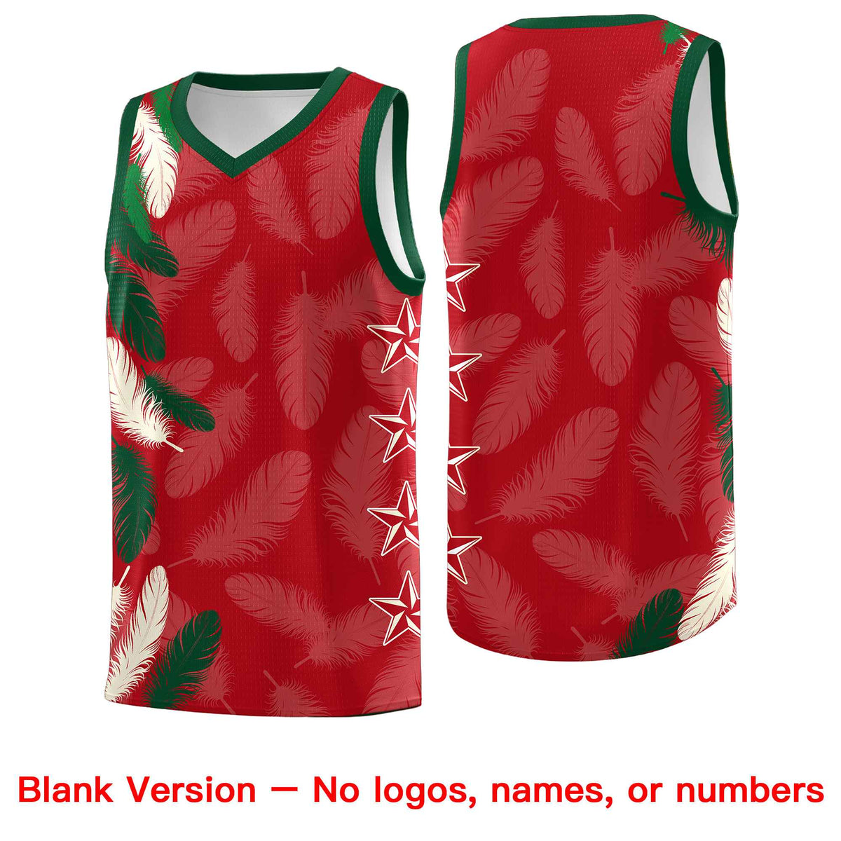 Custom Youth Basketball Jersey Red Cream Feather Series Sports Uniform