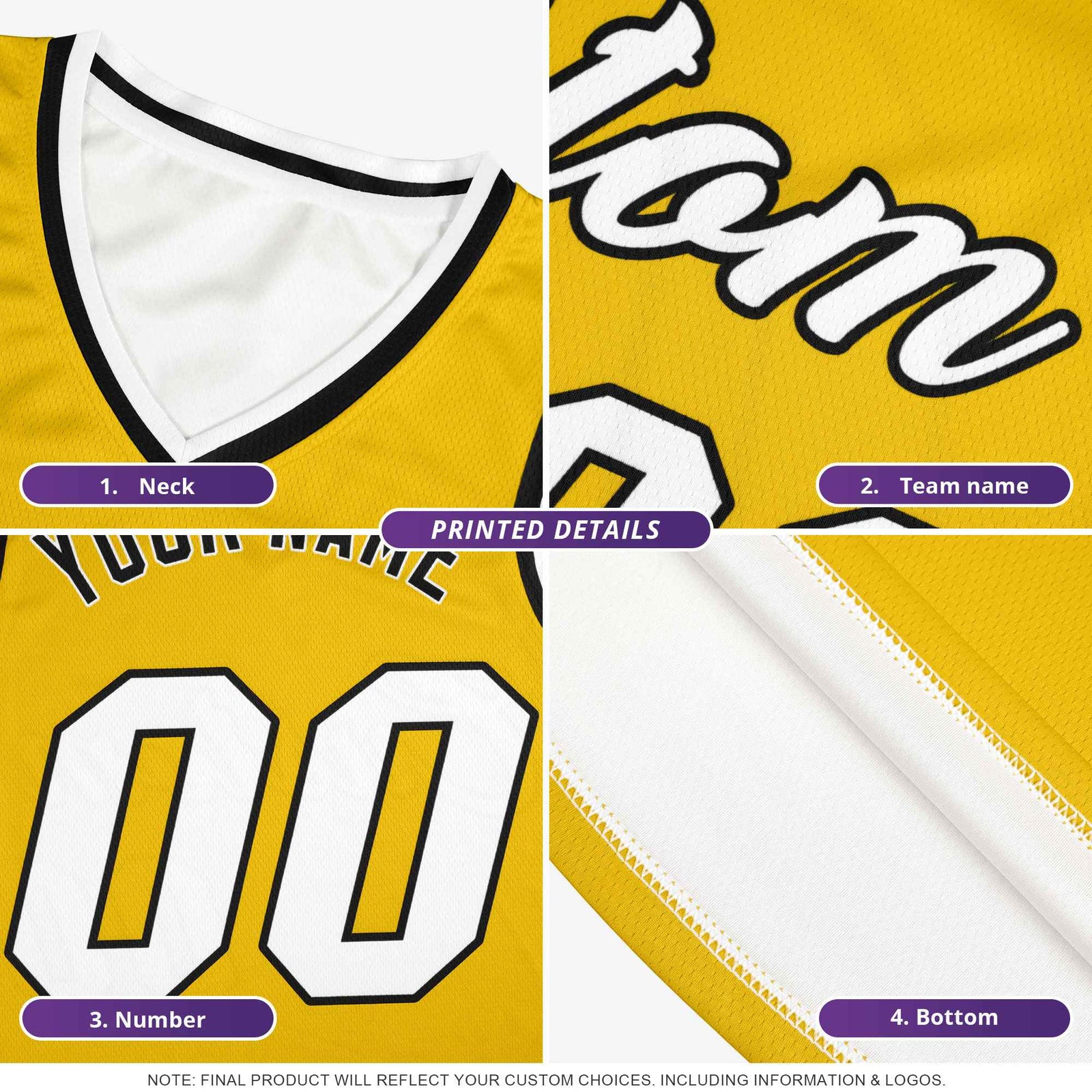 Custom Gold Gradient Dots Design Pattern Sports Uniform Basketball Jersey