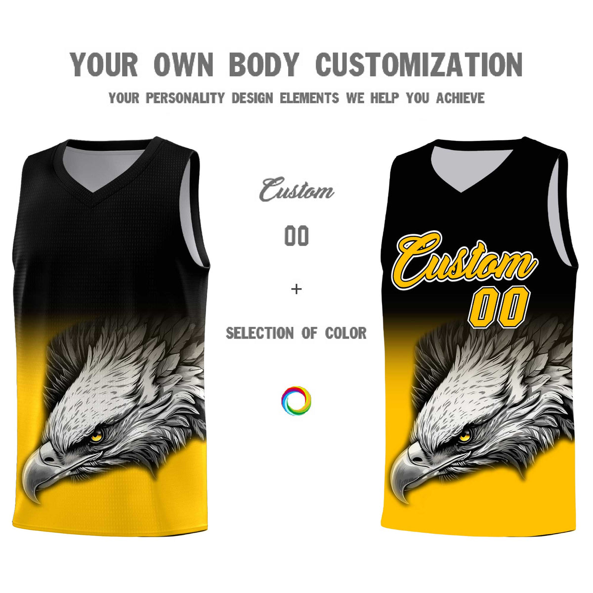 Custom Gray Green Basketball Kits with Eagle Pattern