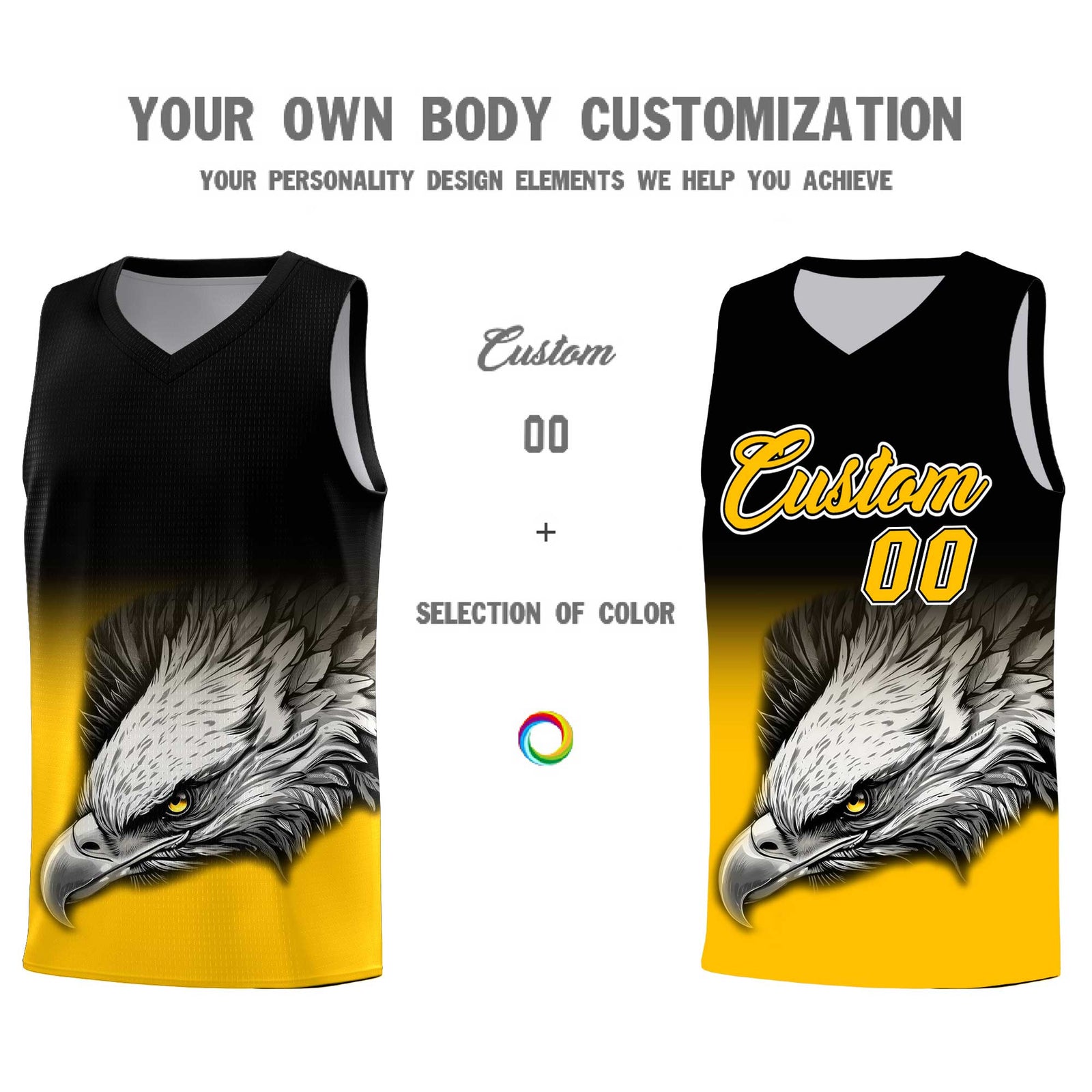 Custom Gray Green Basketball Kits with Eagle Pattern