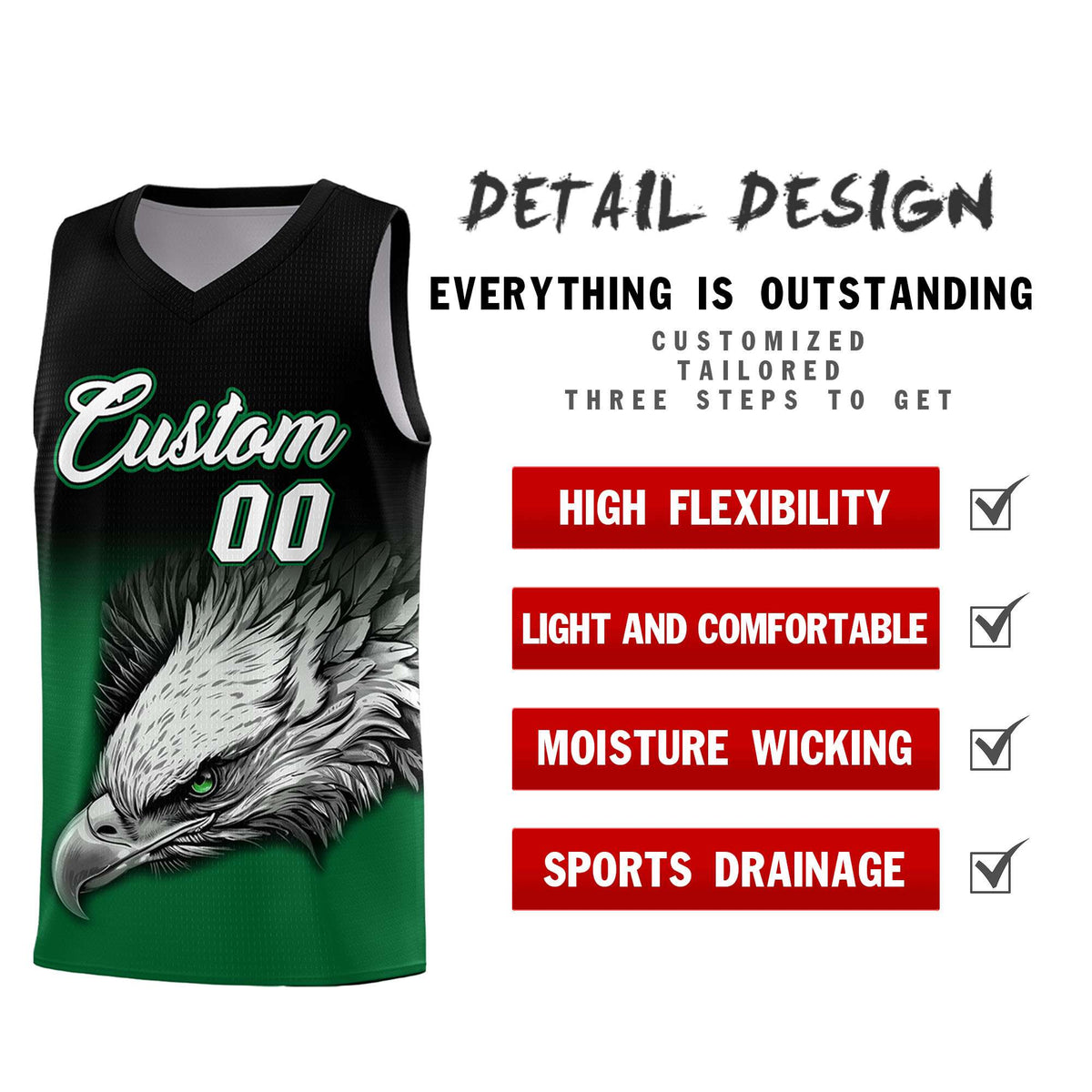 Custom Gray Pink Basketball Kits with Eagle Pattern