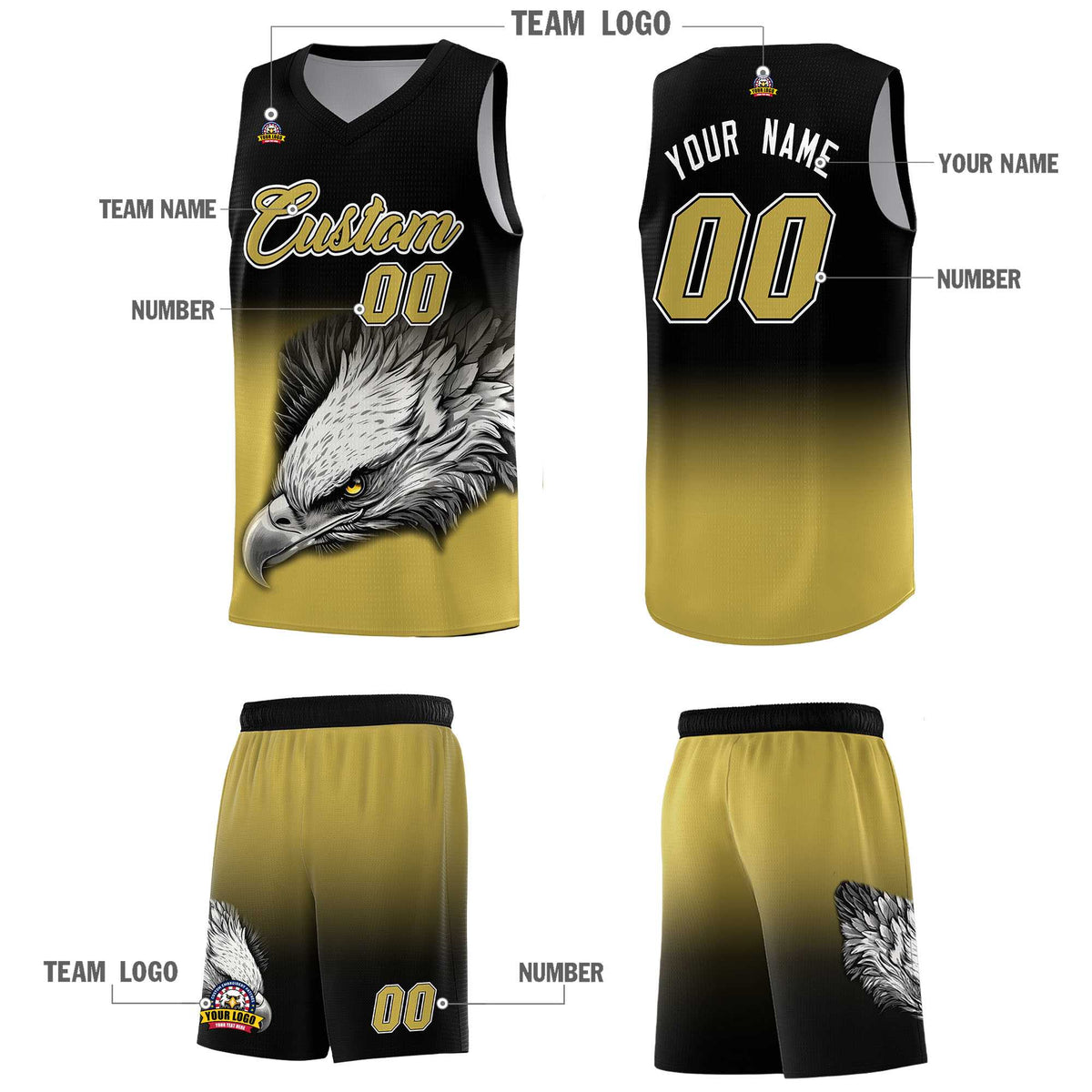 Custom Pink Purple Basketball Kits with Eagle Pattern