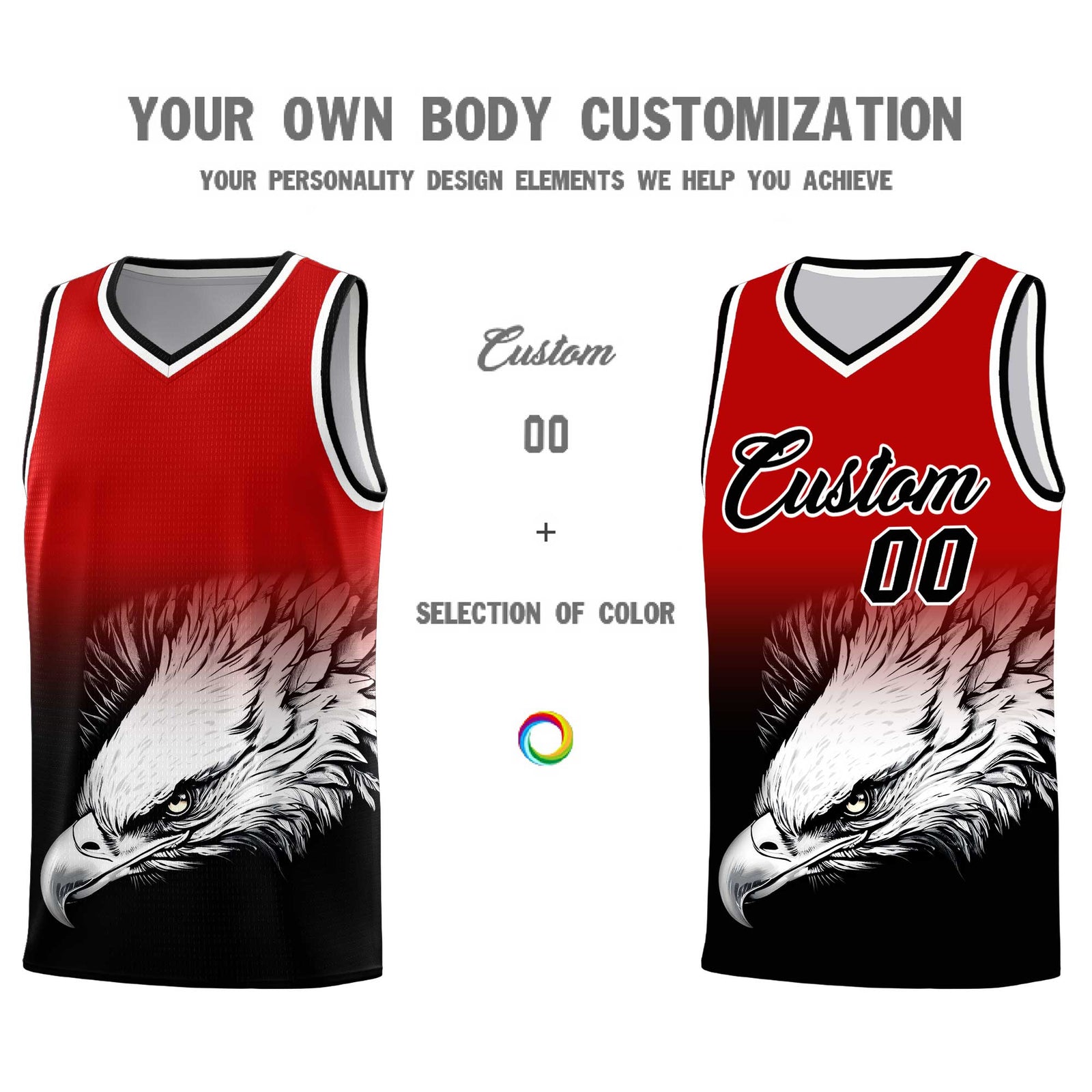 Custom Royal Yellow Basketball Kits with Eagle Pattern
