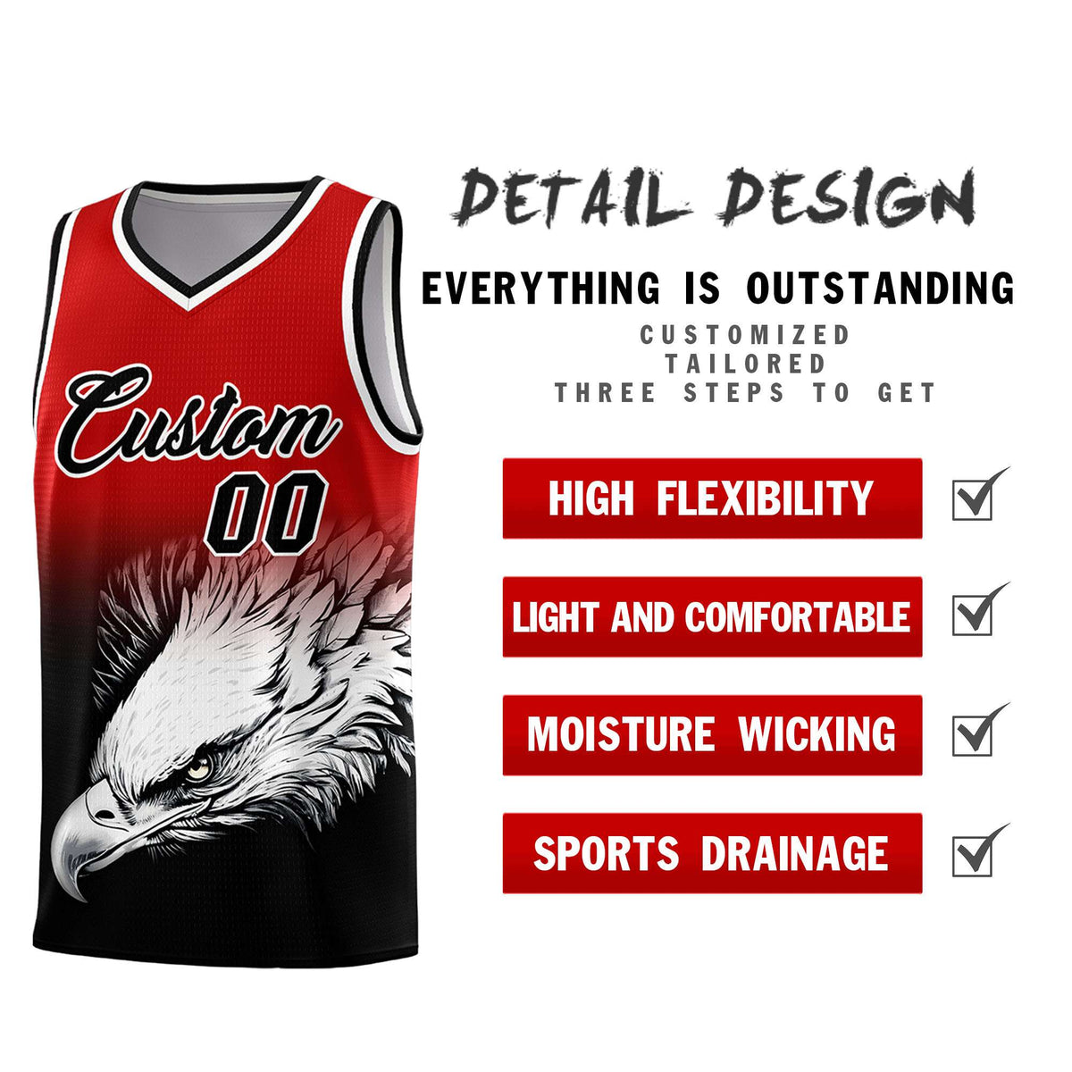 Custom Royal Yellow Basketball Kits with Eagle Pattern