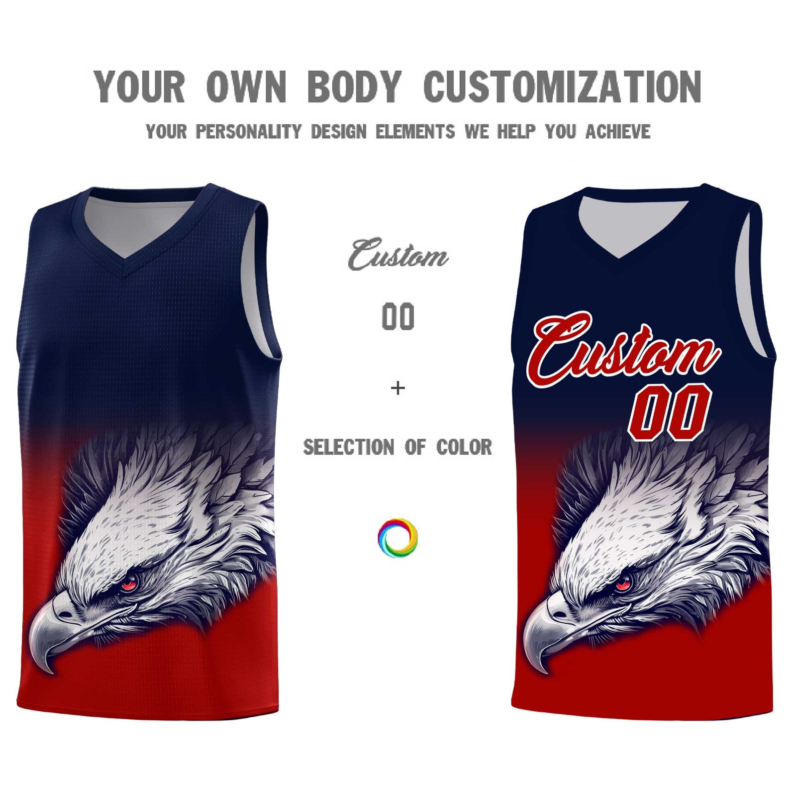 Custom Navy Neon Green Basketball Kits with Eagle Pattern