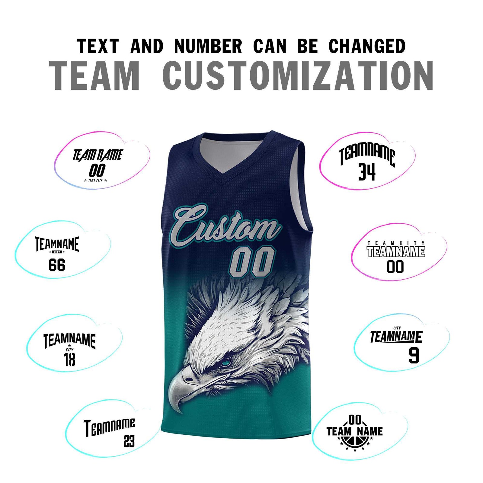 Custom Red Gray Basketball Kits with Eagle Pattern