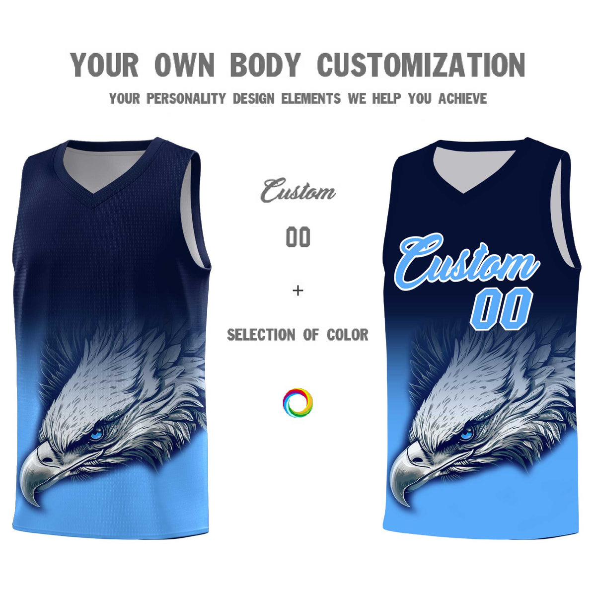 Custom Red Kelly Green Basketball Kits with Eagle Pattern
