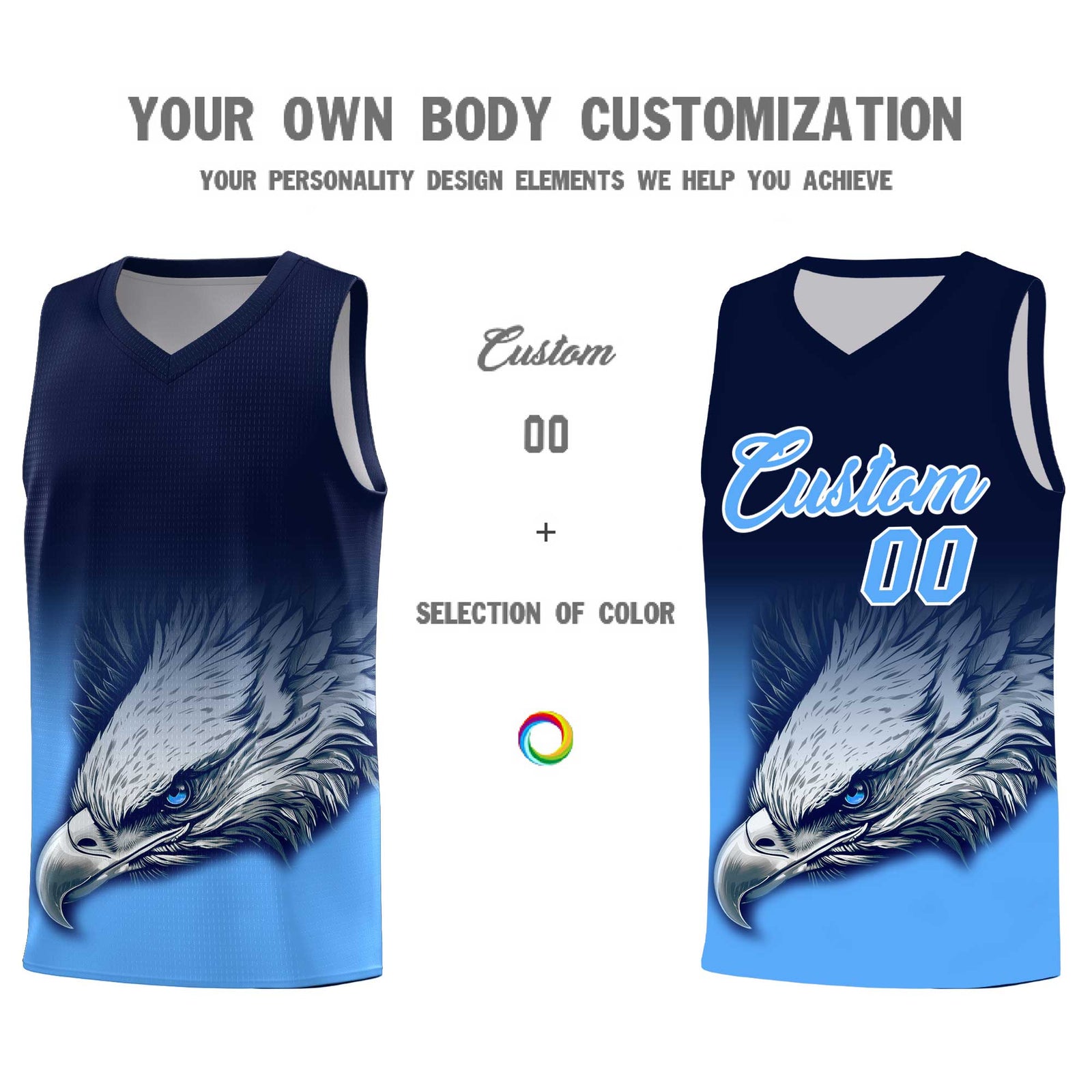 Custom Red Kelly Green Basketball Kits with Eagle Pattern